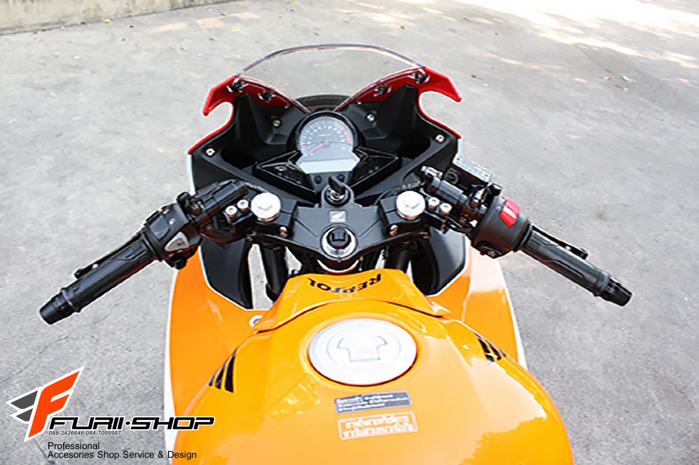 ชุดแฮนด์แต่ง 37mm ด้ามกลวง MOTH FOR Honda CBR300R CB300F