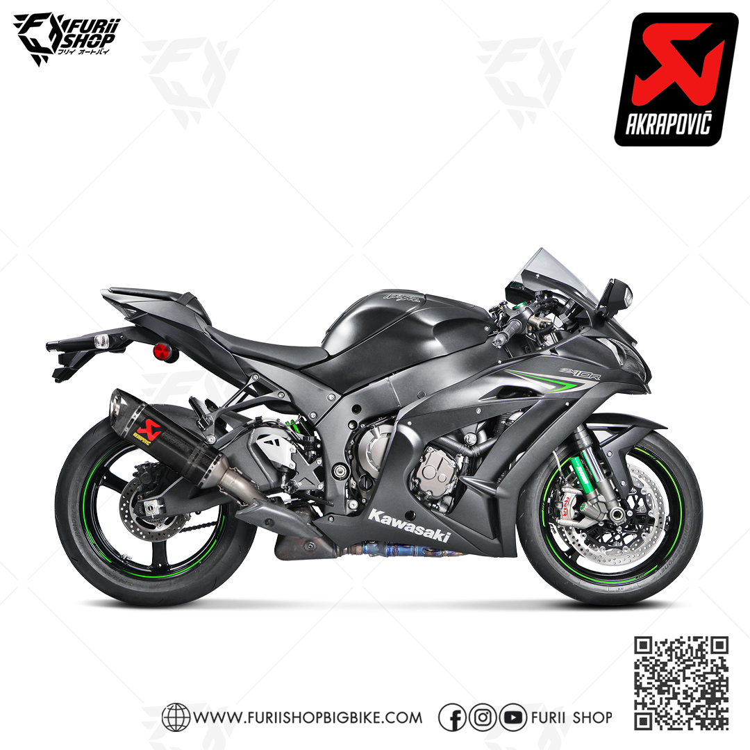 ท่อแต่ง Akrapovic Slip on Carbon คอตรง Version 2 WSBK : for Kawasaki ZX10R 2016-2020 / ZX10RR New 2018-2020!!!