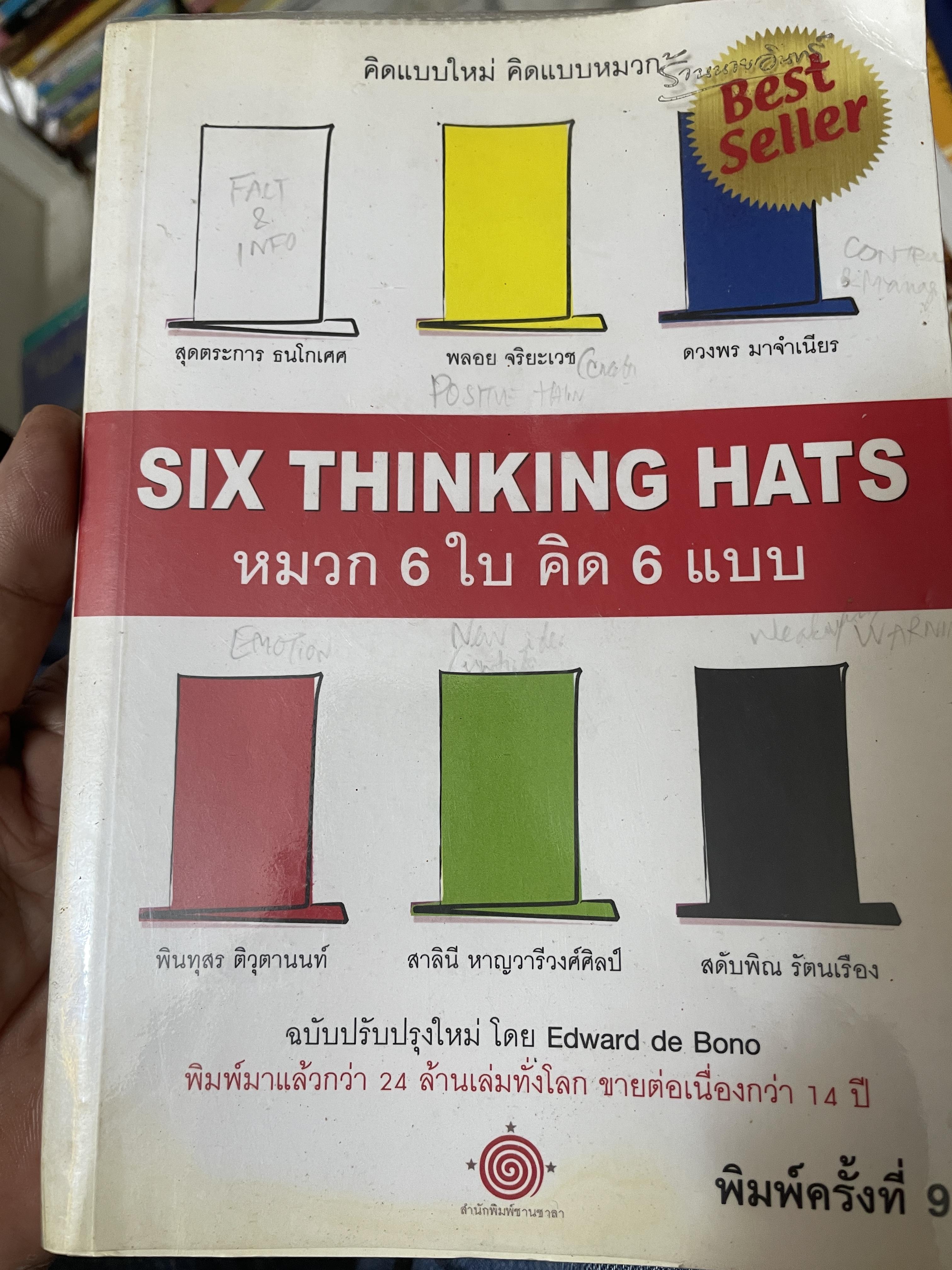 หมวก 6 ใบ คิด 6 แบบ SIX THINKING. HATS 800 กรัม