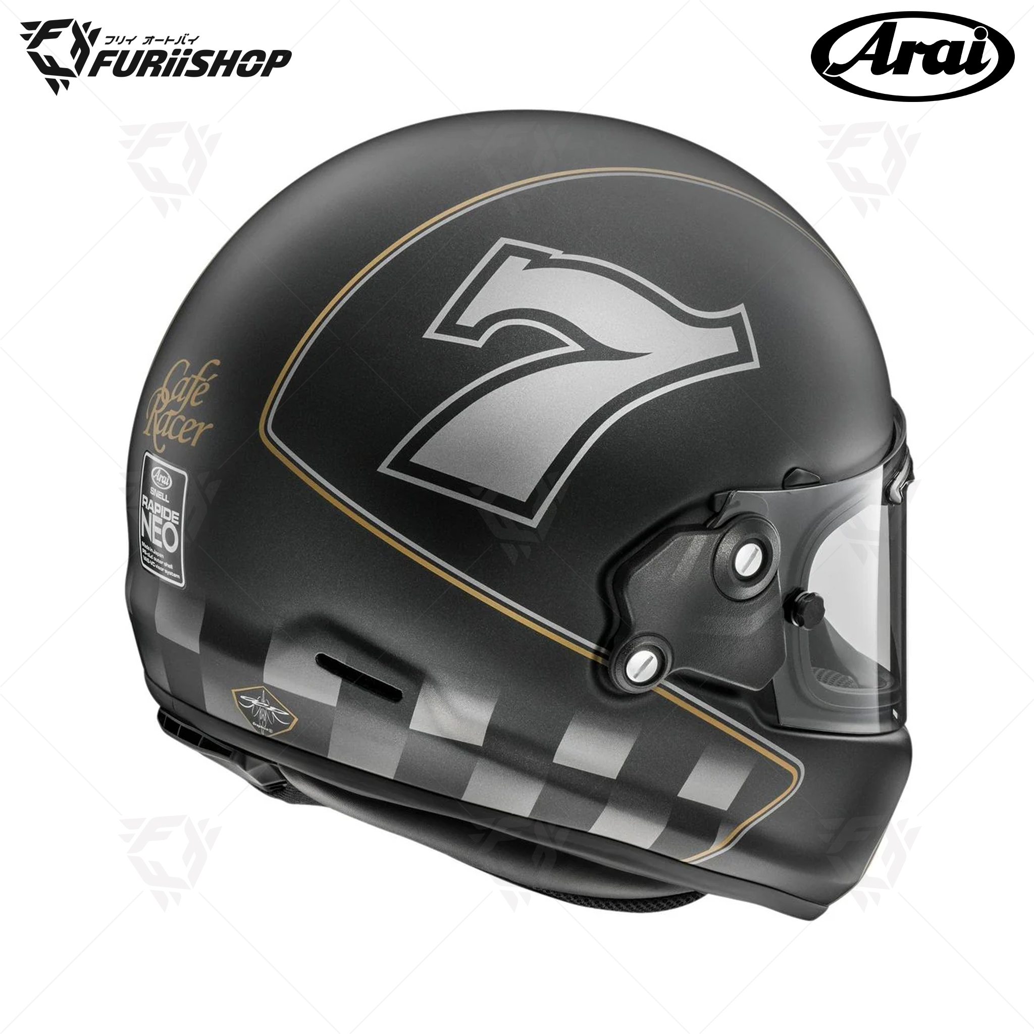 หมวกกันน็อคเต็มใบ Arai : CONCEPT-XE Café Racer Black (Frost)