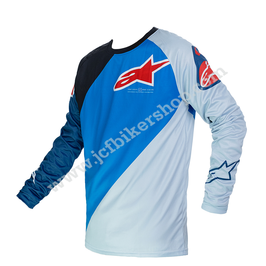 เสื้อวิบาก เสื้อจักรยาน เสื้อกีฬา ชุดวิบาก AP 2021 ฟ้า