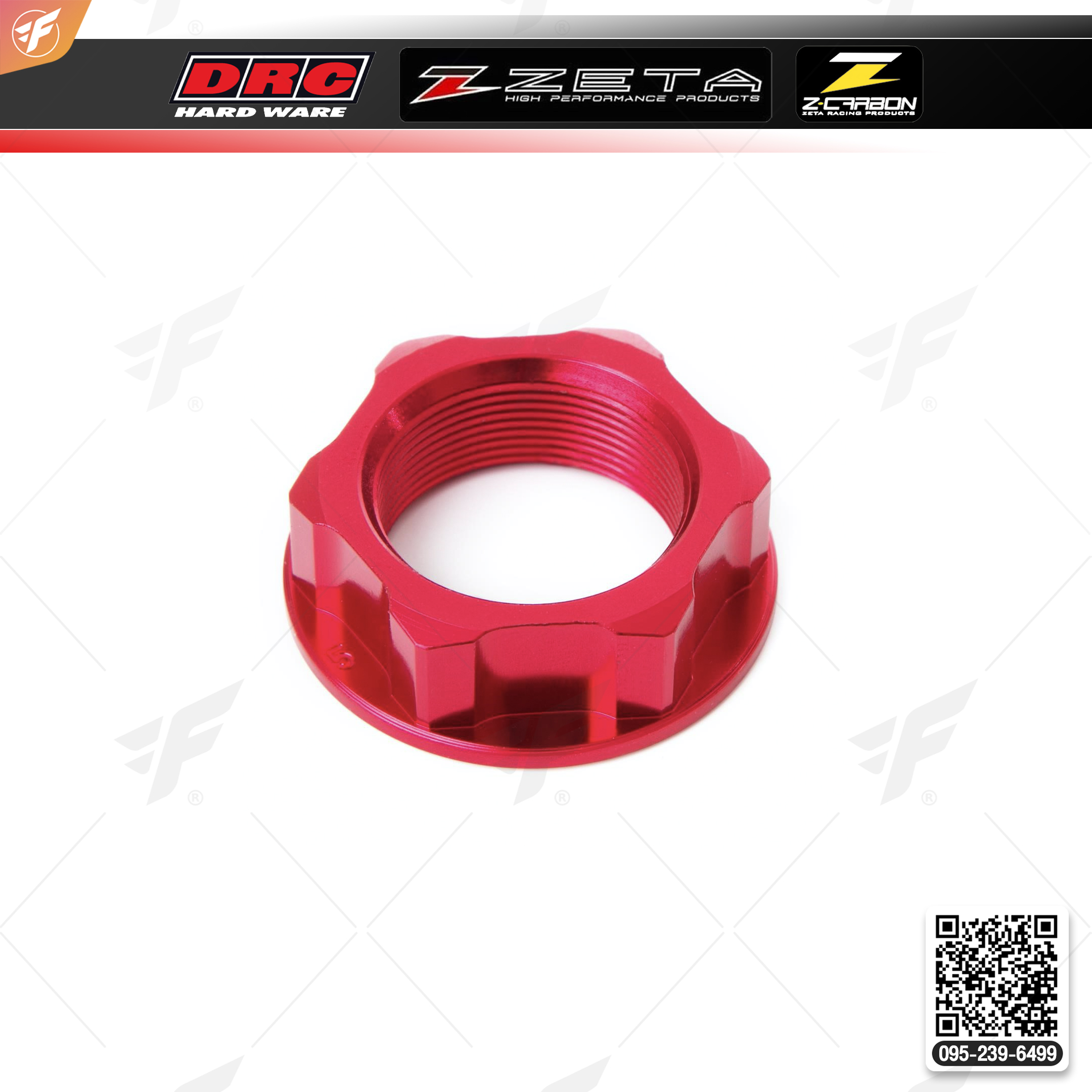 สินค้า ZETA STEM NUT M24x30- P1.0 H12 RED (ZE58-2123)