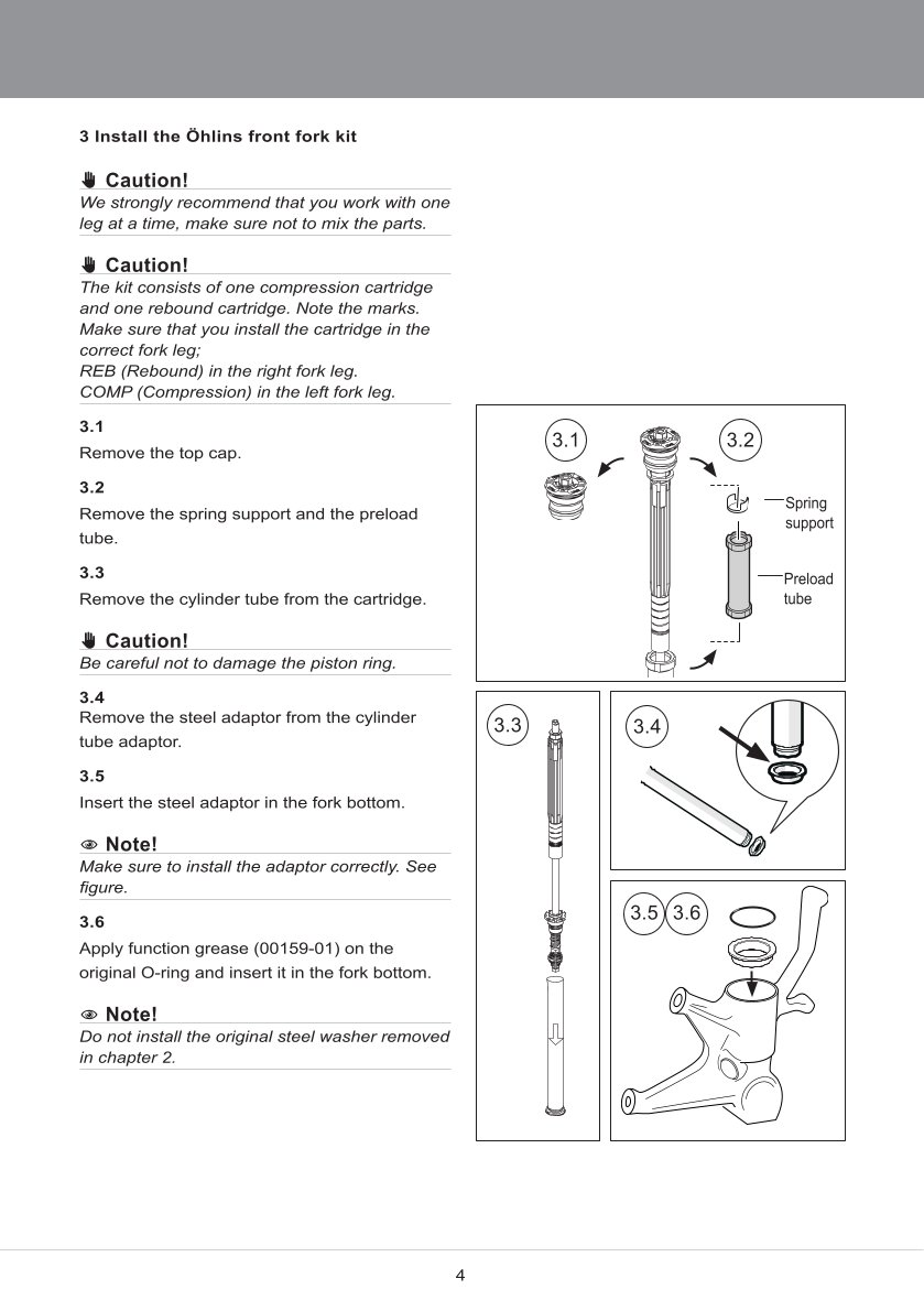 สปริงโช้คหน้า Ohlins FGK229 For Ducati Streetfighter V4 2020-2023