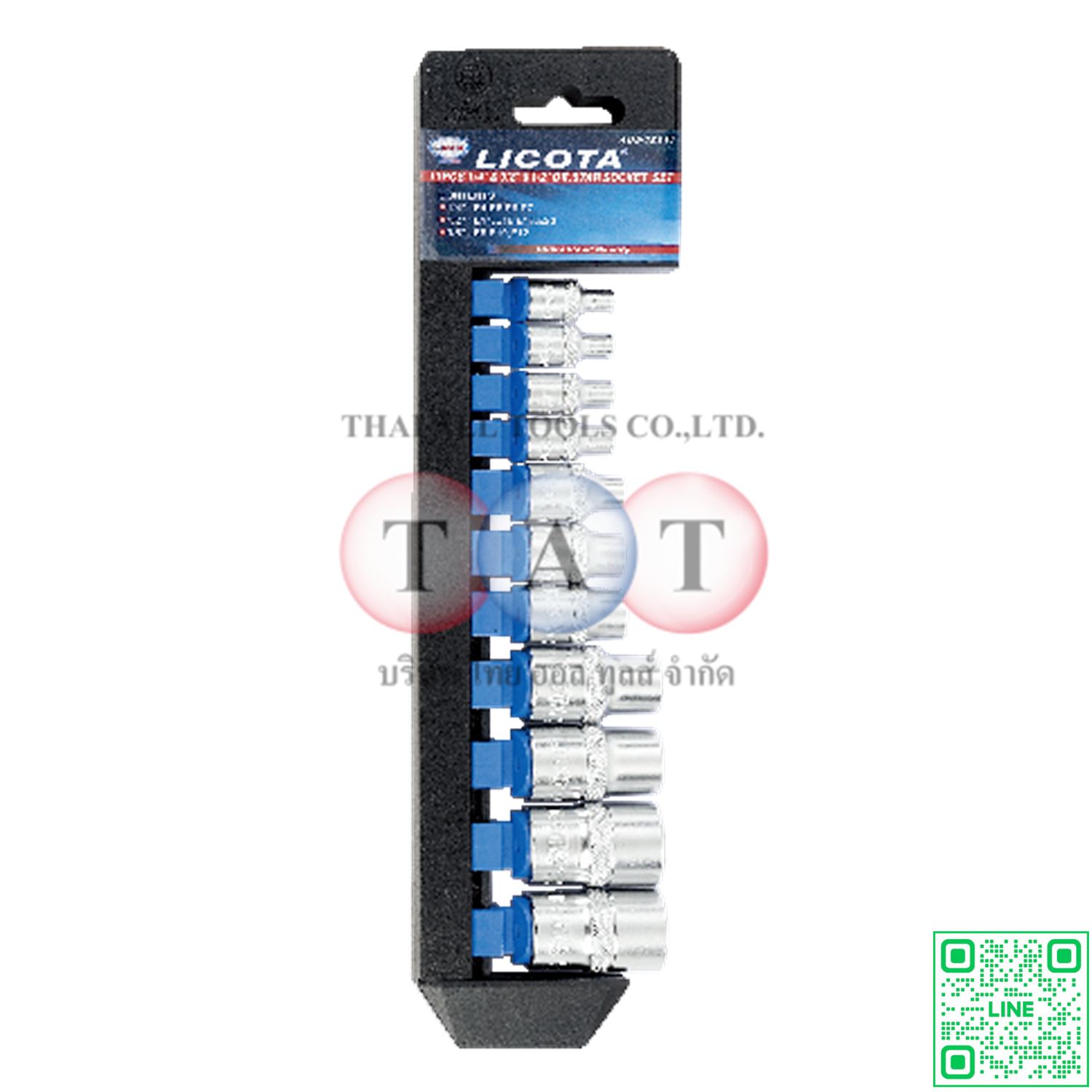 11 PCS 1/4" & 3/8" & 1/2" DR. TORX E-SOCKET SET