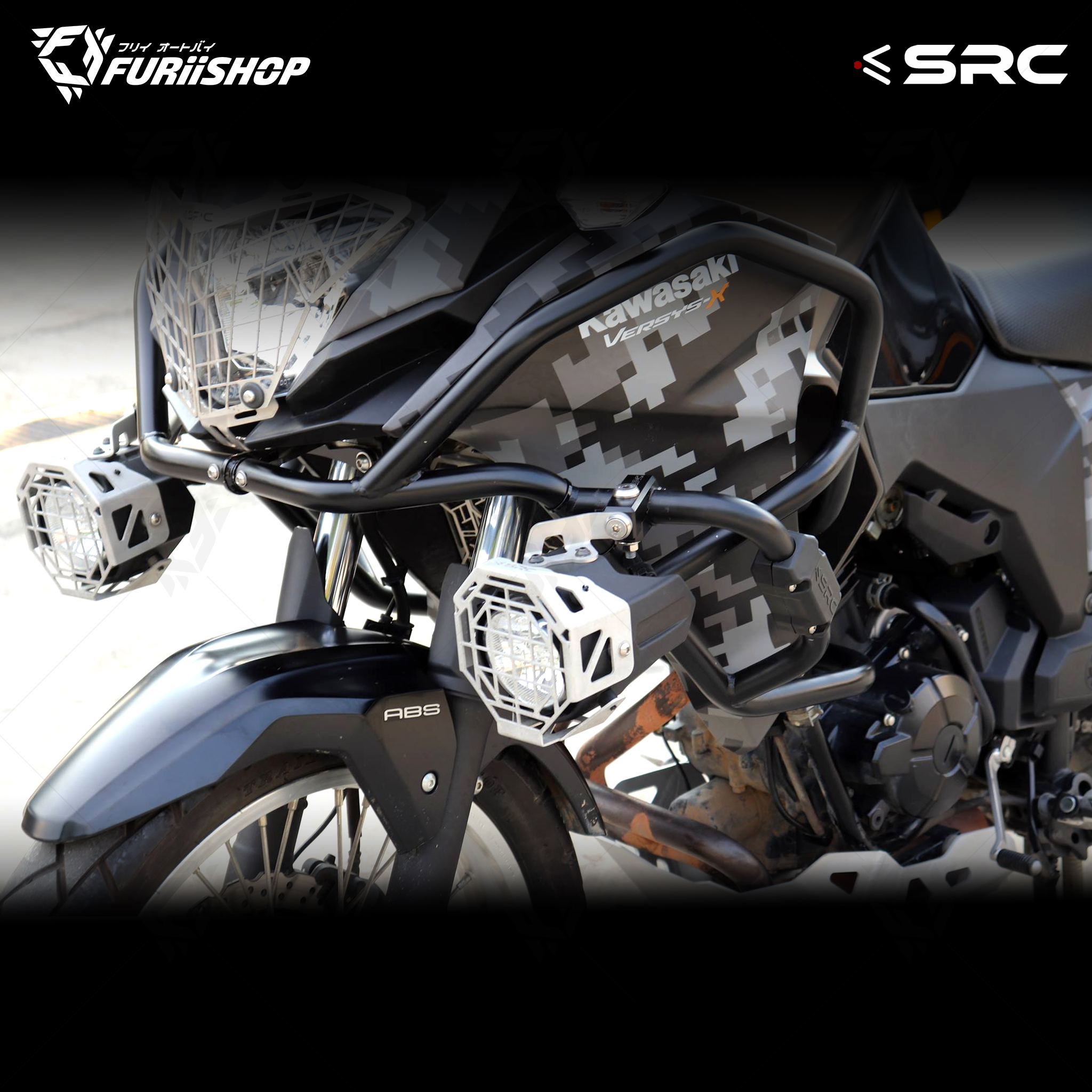SRC แคสบาร์ CRASH BAR TOURER For Kawasaki Versys X300