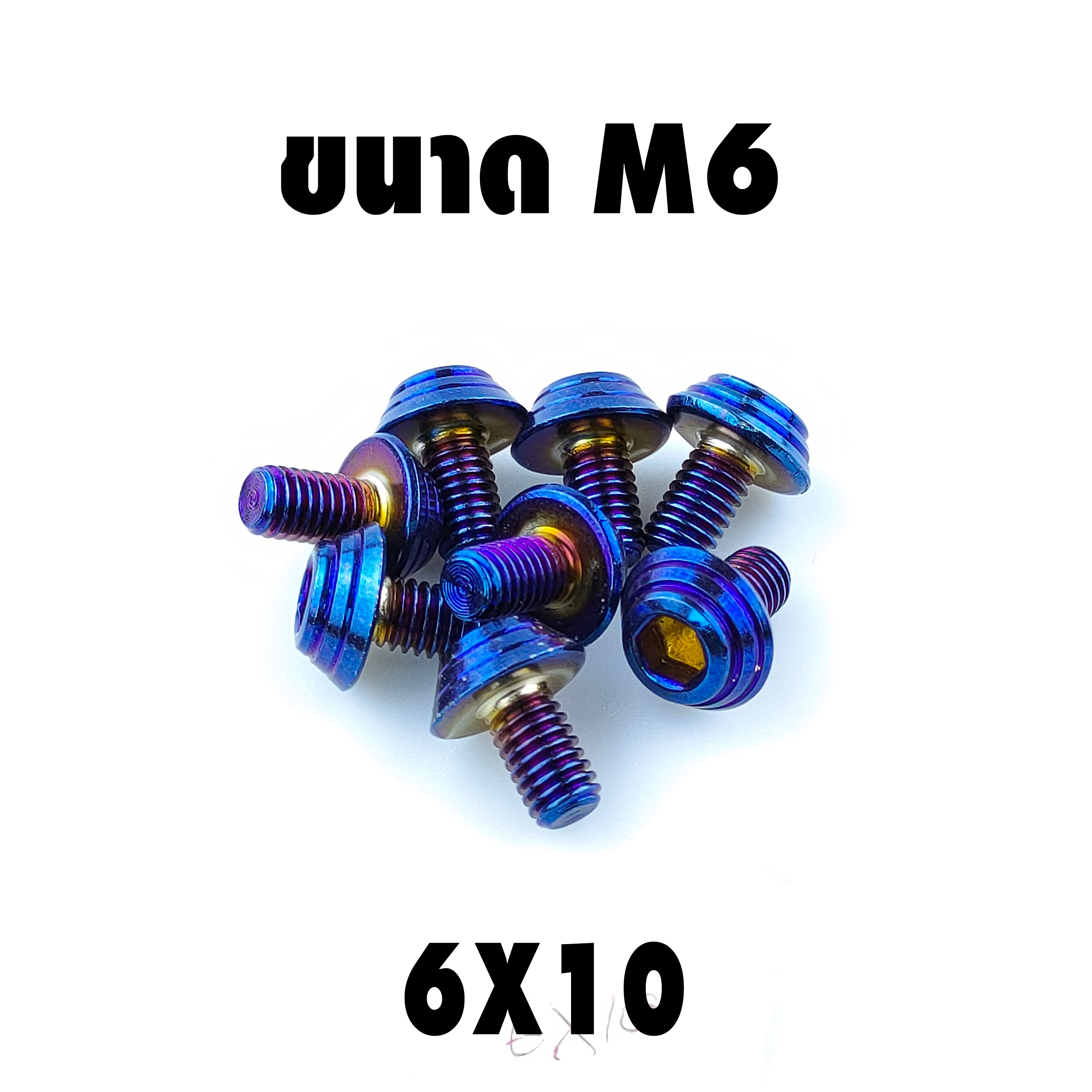 น็อตแต่งก้นหอย (เบอร์10 M6X10)