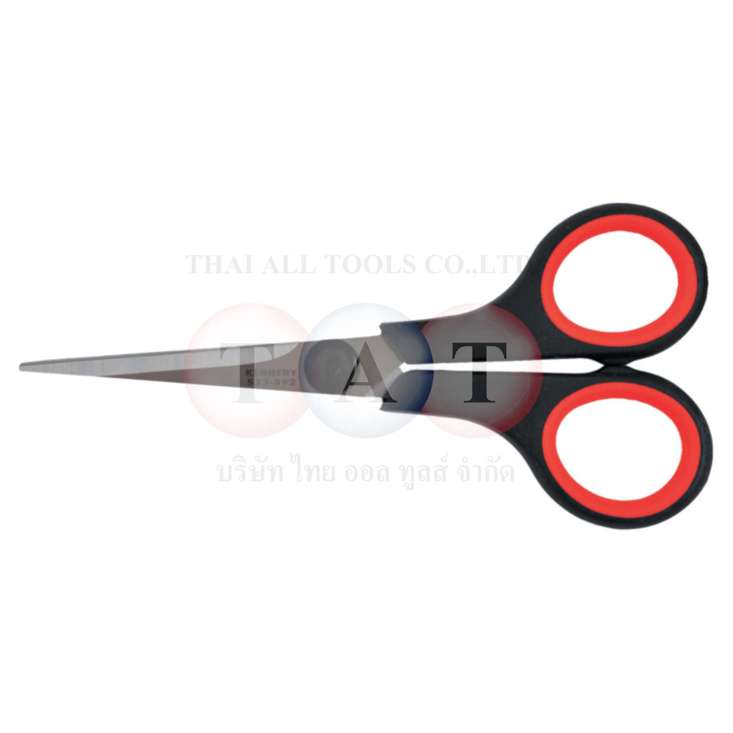 Kennedy.5.1/2" BI-MATERIAL GRIP SLIMLINE SCISSORS - Pack of 5