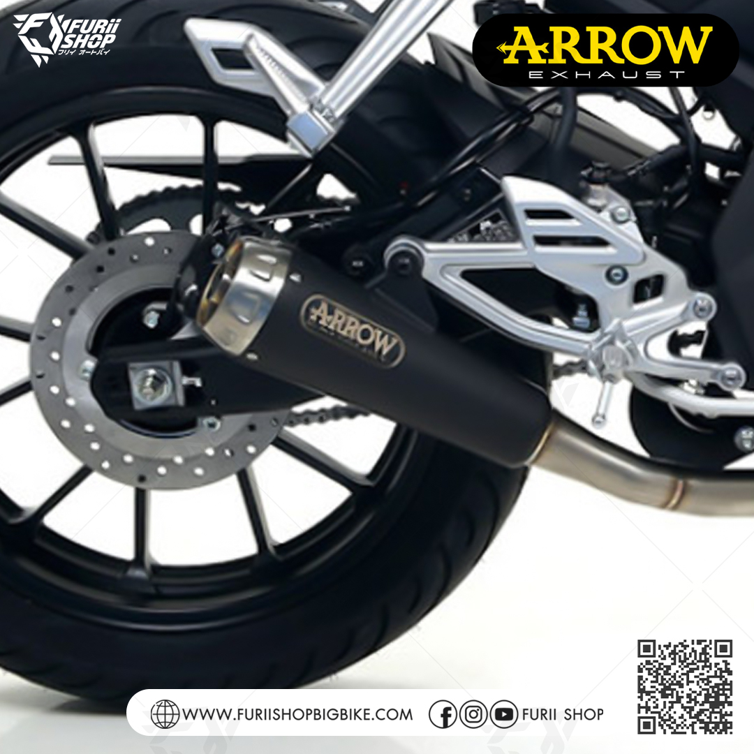 ท่อมอเตอร์ไซค์ Arrow Moto GP Black : for Yamaha YZF R15 2018-2020