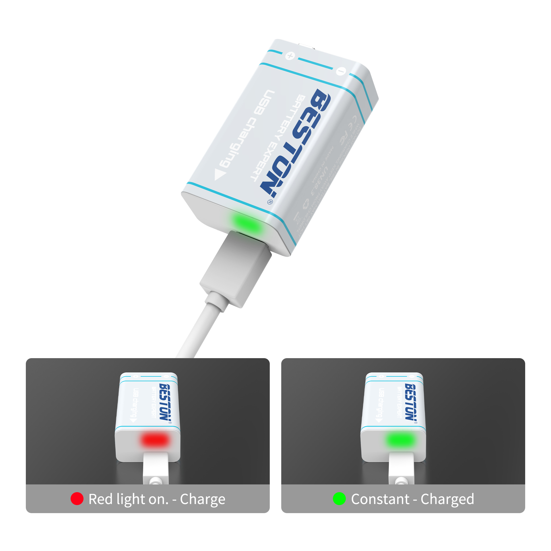 ถ่านชาร์จ BESTON Type-C USB charger แบตเตอรี่ชาร์จได้ คุณภาพดี ราคาถูก