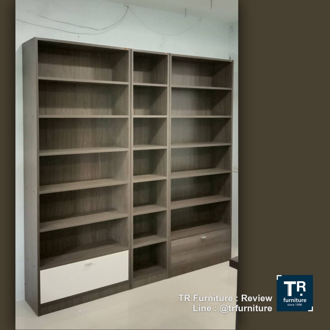 ชั้นวางหนังสือ 80 ซม. รุ่น BK80 สีขาวล้วน