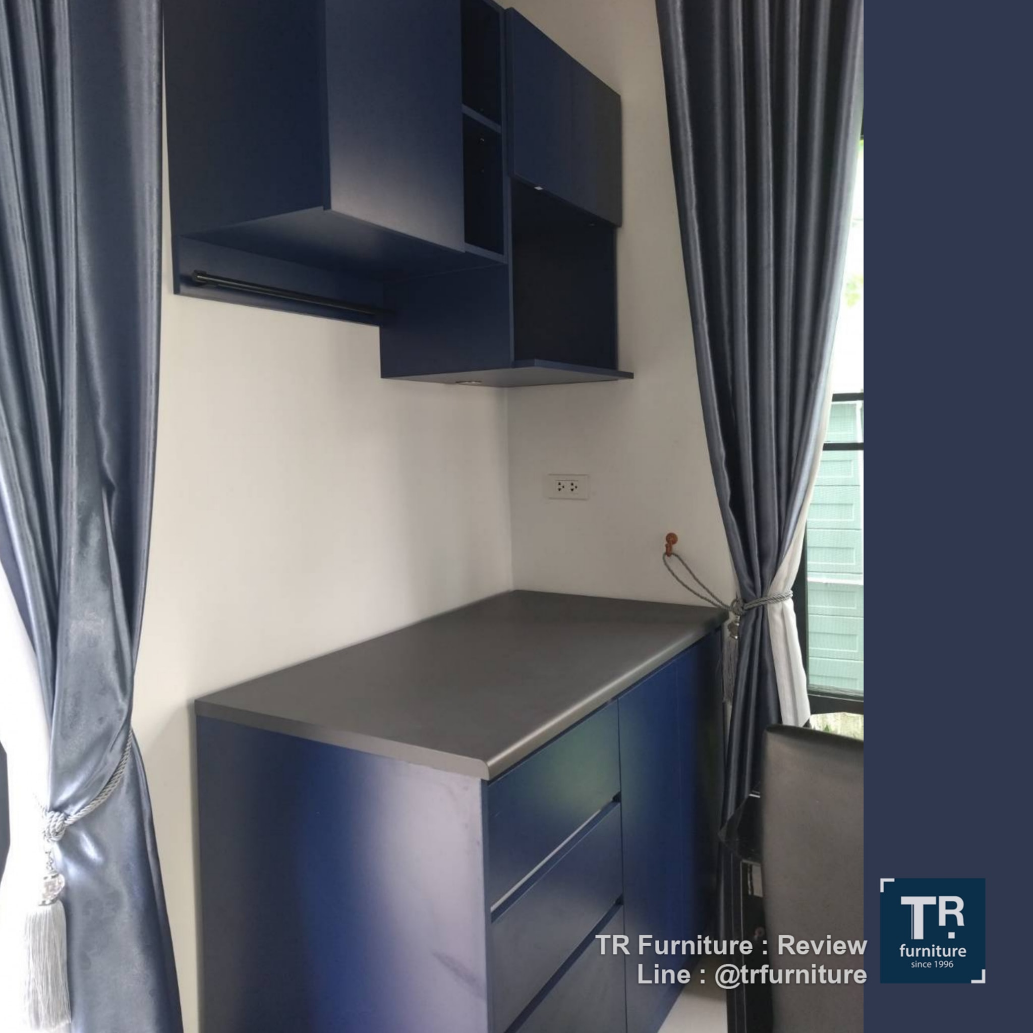 ชุดตู้ครัวสำเร็จรูป รุ่น Saffron 1.2 ม. Top เรียบ