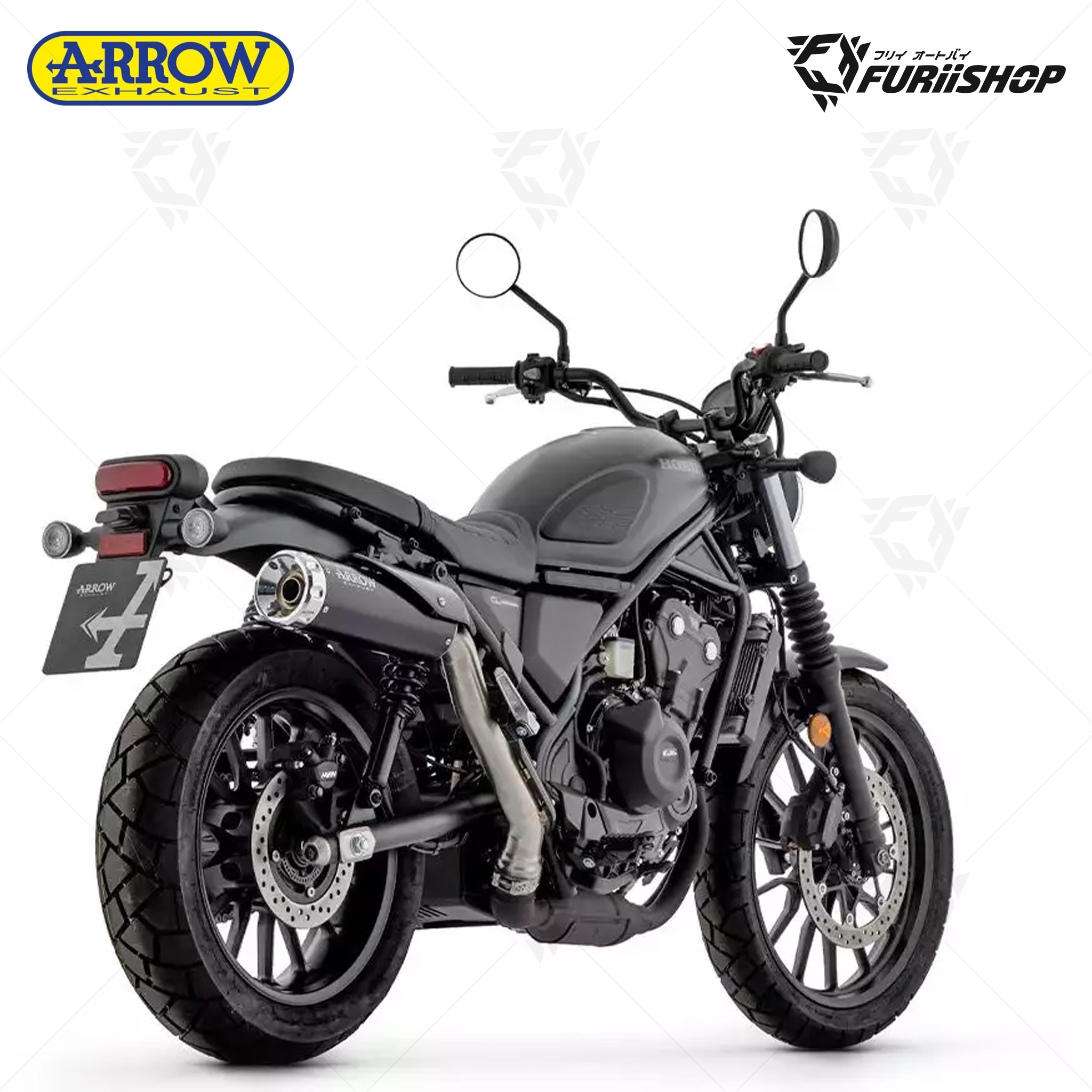 ท่อไอเสียแต่ง Arrow - Slip On Black-Carbon : for Honda CL500 2023
