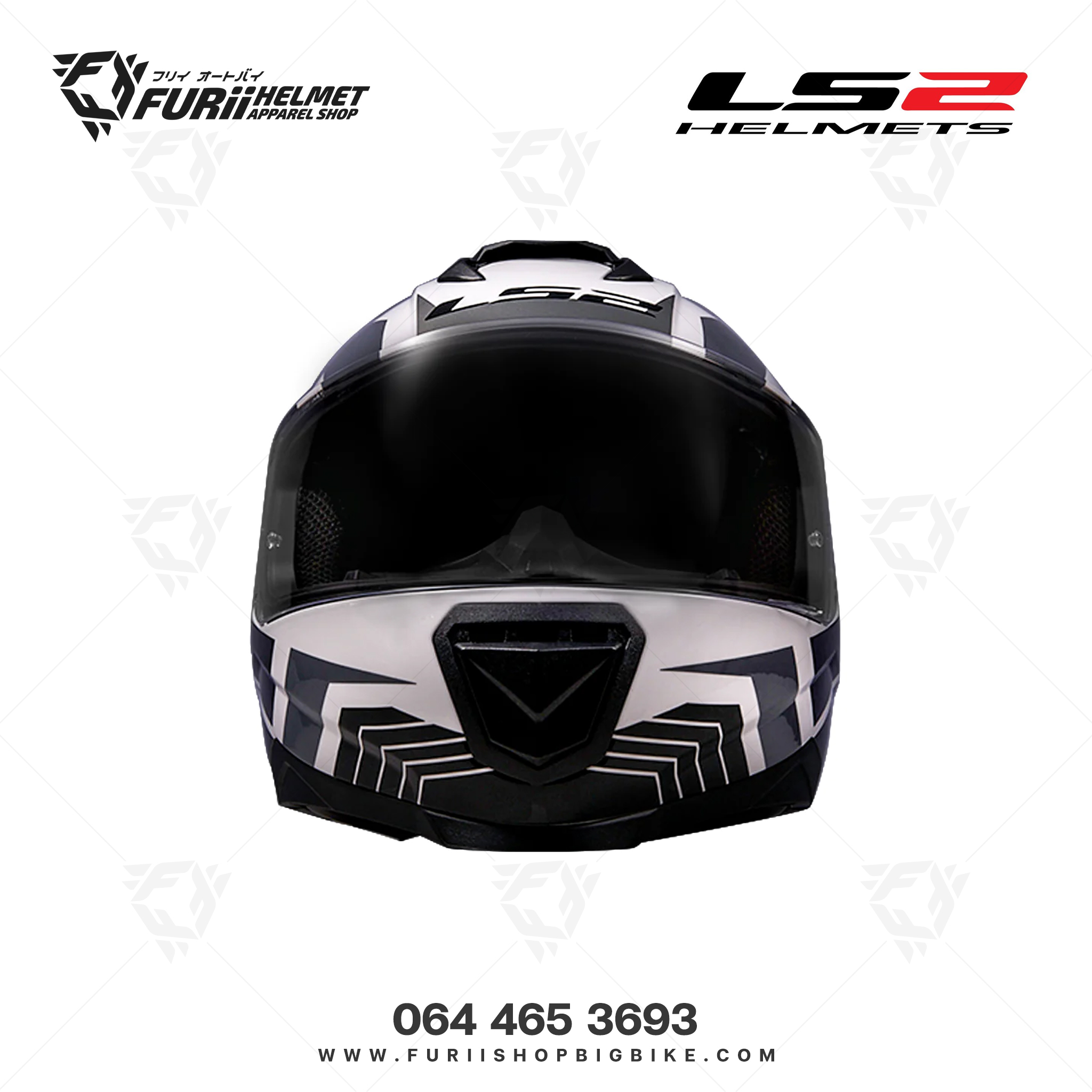 หมวกกันน็อค LS2 Helmet FF802 FLASH : OMEGA WHITE BLACK