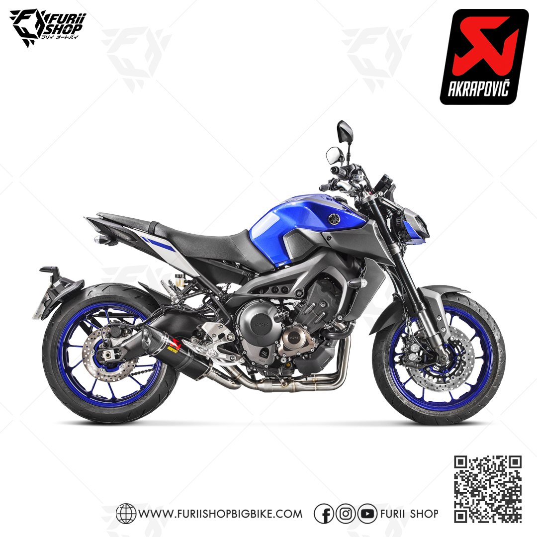 ท่อแต่ง Akrapovic carbon ตัวรูเดียว : for Yamaha FJ09/MT09 tracer900 2016-2018 & TRACER900GT 2018-2020