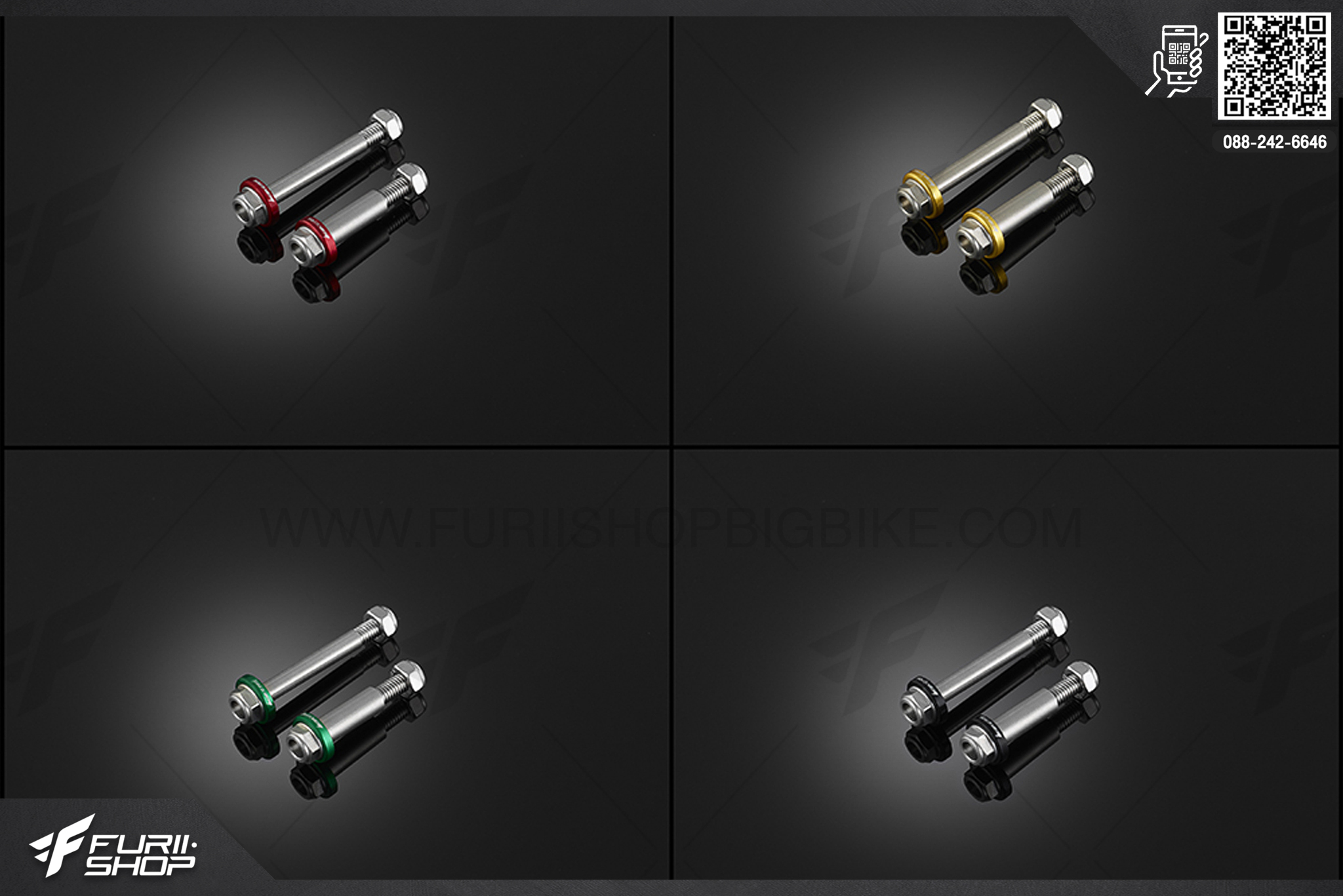 น็อตสแตนเลสยึดมือเบรก-มือคลัตซ์ (Stainless Bolt For Brake & Clutch Lever (2 Pieces)) Bikers Kawasaki NINJA 650 ABS (2012-2016)