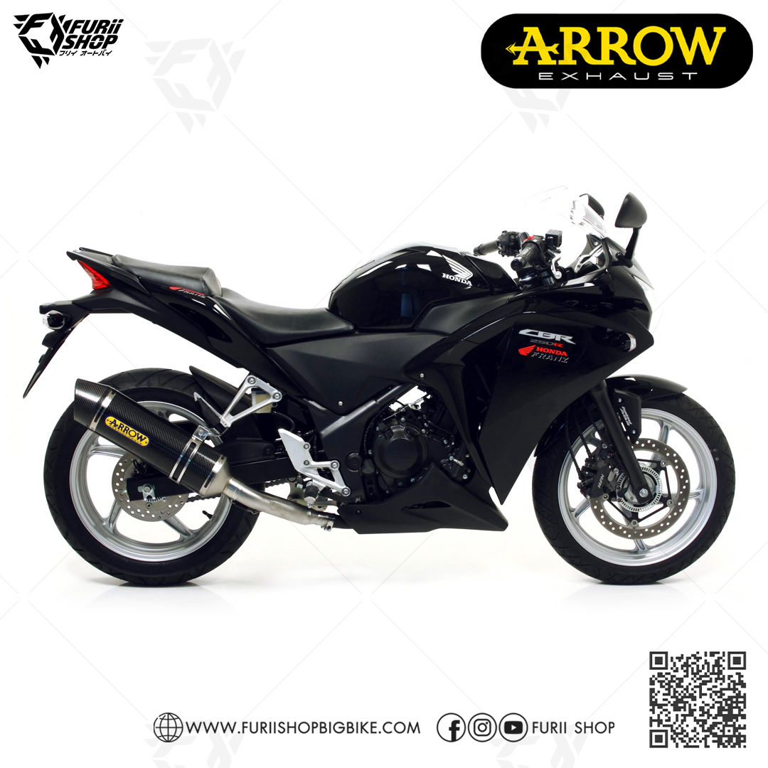 ท่อมอเตอร์ไซค์ Arrow Slip on Carbon : for Honda CBR250 Old-2016