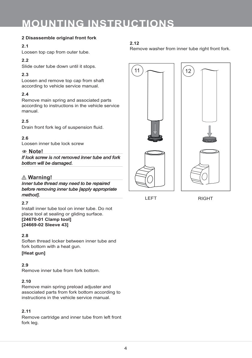 สปริงโช้คหน้า Ohlins FKA121 For Honda CRF300L (Europe/US) 2021-2023