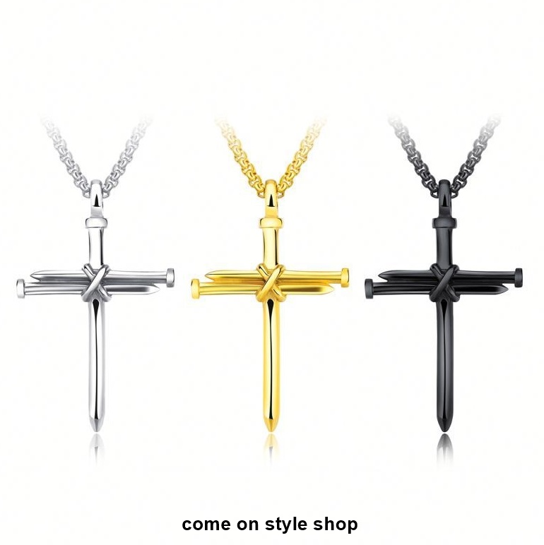 สร้อยคอ จี้ไม้กางเขน สร้อยคอแฟชั่น ร็อค พังค์ โดดเด่น เทห์มีสไตล์ Cross Necklace Punk Rock Style