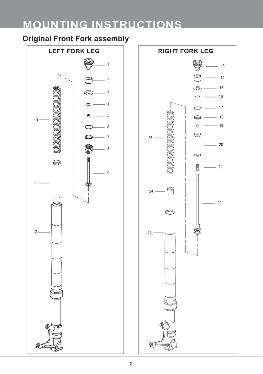 สปริงโช้คหน้า Ohlins FSK175 For Honda CB650R 2021-2023