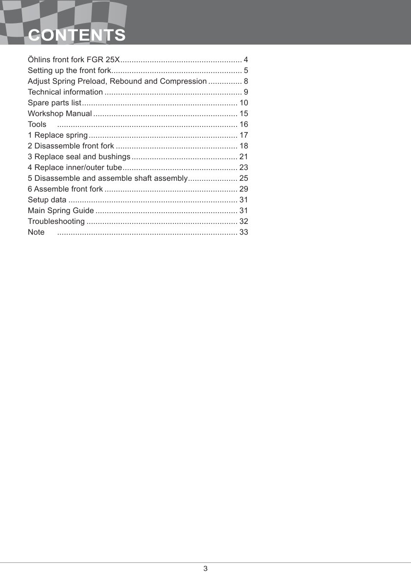 โช้คหน้า OHLINS FGR252 FOR Yamaha YZF R6 2017-2024