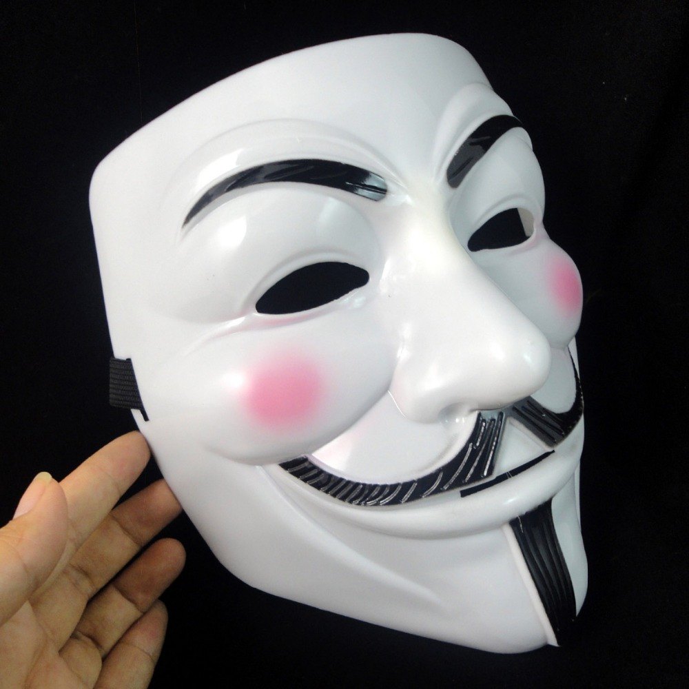 หน้ากาก หน้ากาก Guy Fawkes จากภาพยนต์เรื่อง V for Vendetta หน้ากากปาร์ตี้ ออกงาน การแสดง 