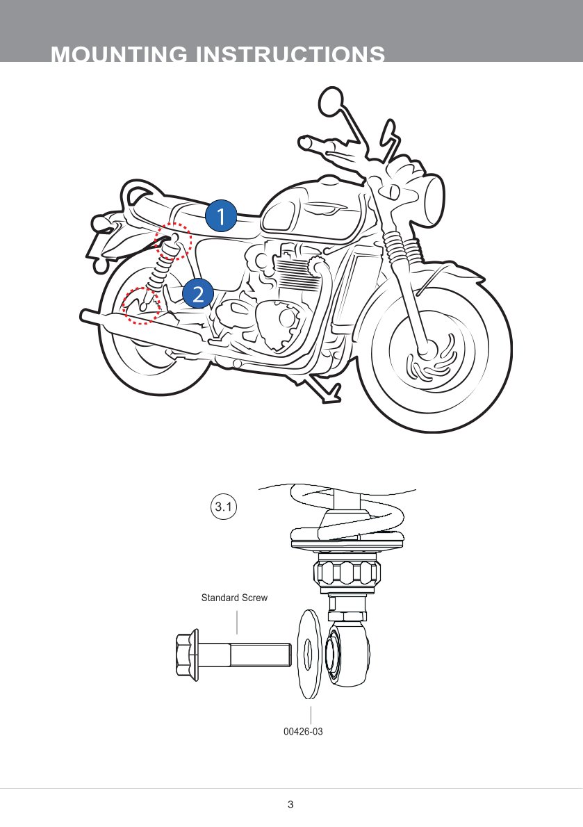 โช๊คหลังแต่ง Ohlins TR624 For Triumph Bonneville T120 ปี 2016-2021