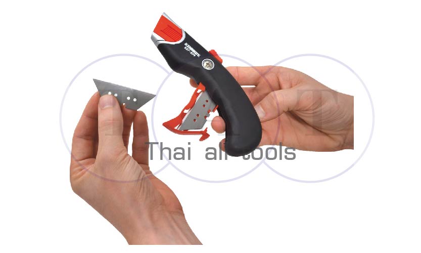 มีดคัตเตอร์นิรภัย AUTOMATIC RETRACTABLE QUICK RELEASE SAFETY KNIFE KENNEDY