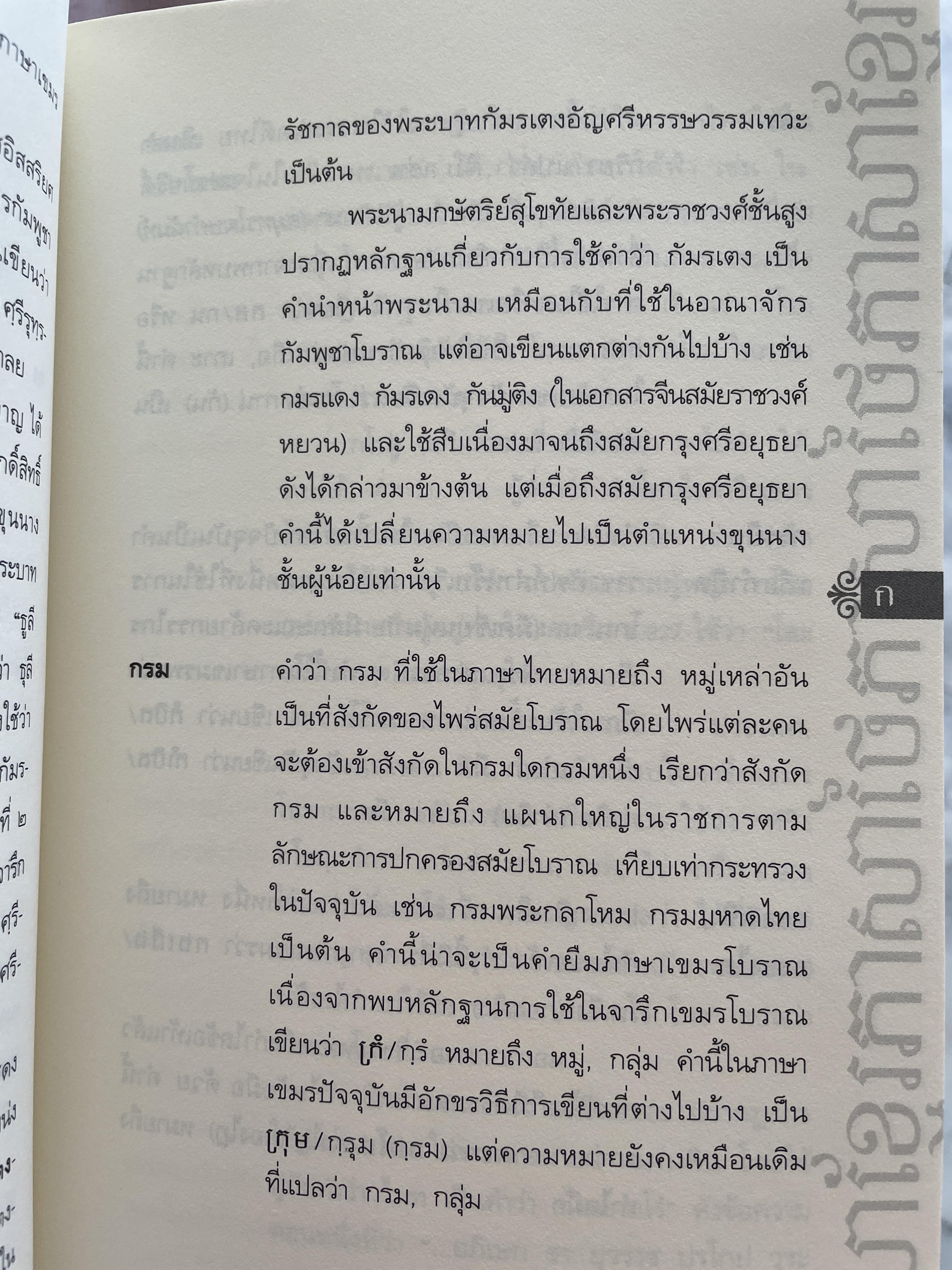 เขมรใช้ ไทยยืม คำไทยมีความสัมพันธ์อย่างไรกับคำเขมร ฯลฯ ผู้เขียน ศานติ ภักดีคำ 800 กรัม