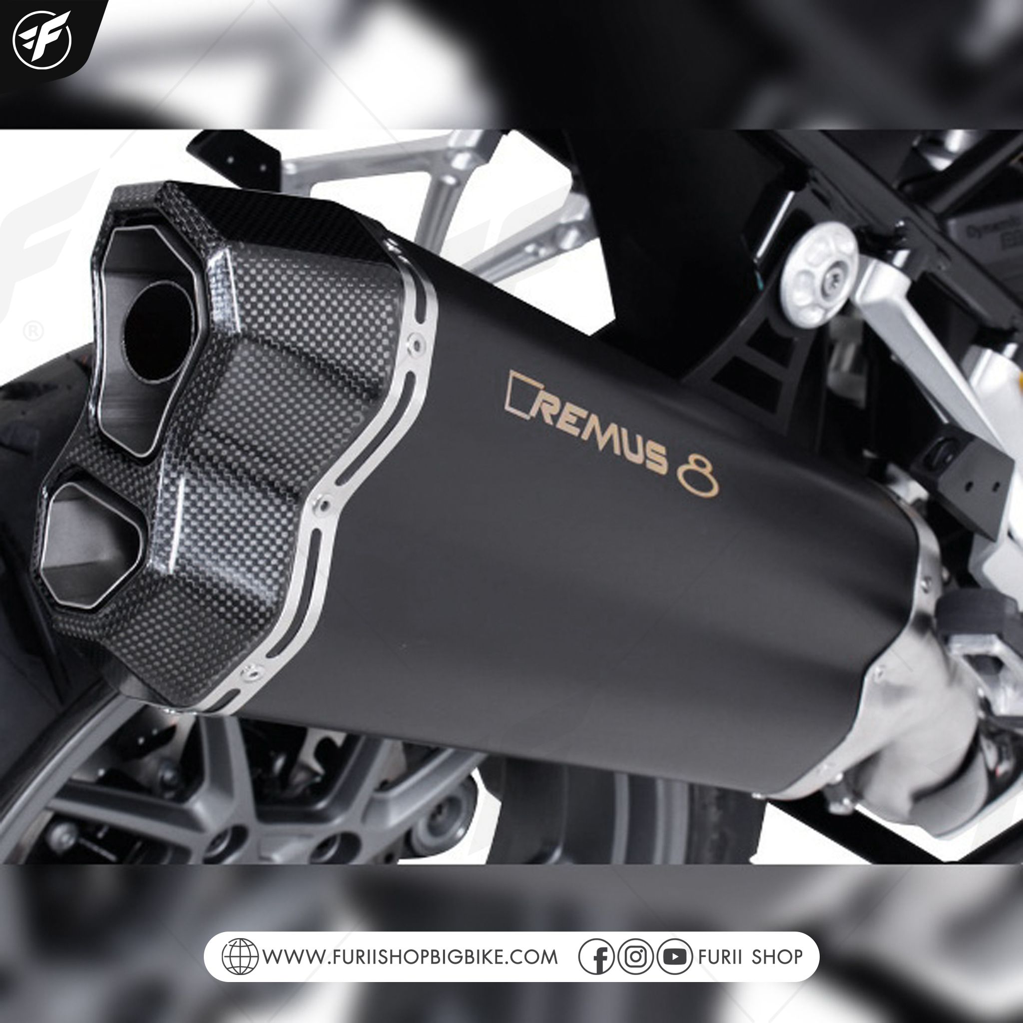 ท่อ Remus Slip-on Black for BMW R1300GS 2023-2024