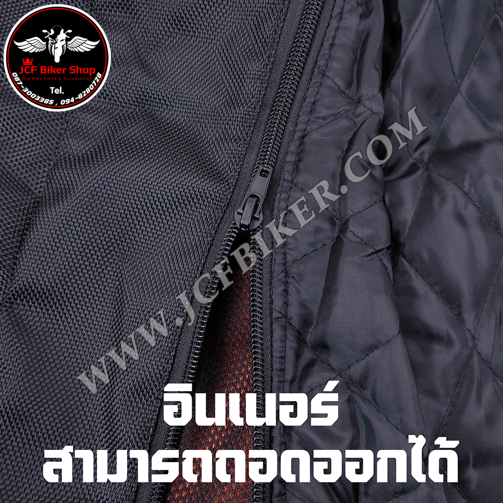 เสื้อการ์ด เสื้อการ์ดมอเตอร์ไซค์ Racing KTM ผ้าคอร์ดูร่า(CORDORA)กันน้ำได้ในระดับหนึ่ง มีโหนกหลัง