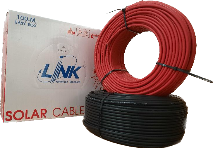 สายไฟโซล่าเซลล์ LINK PV1-F 6 ตร.มม. ยาว 100 เมตร ของแท้