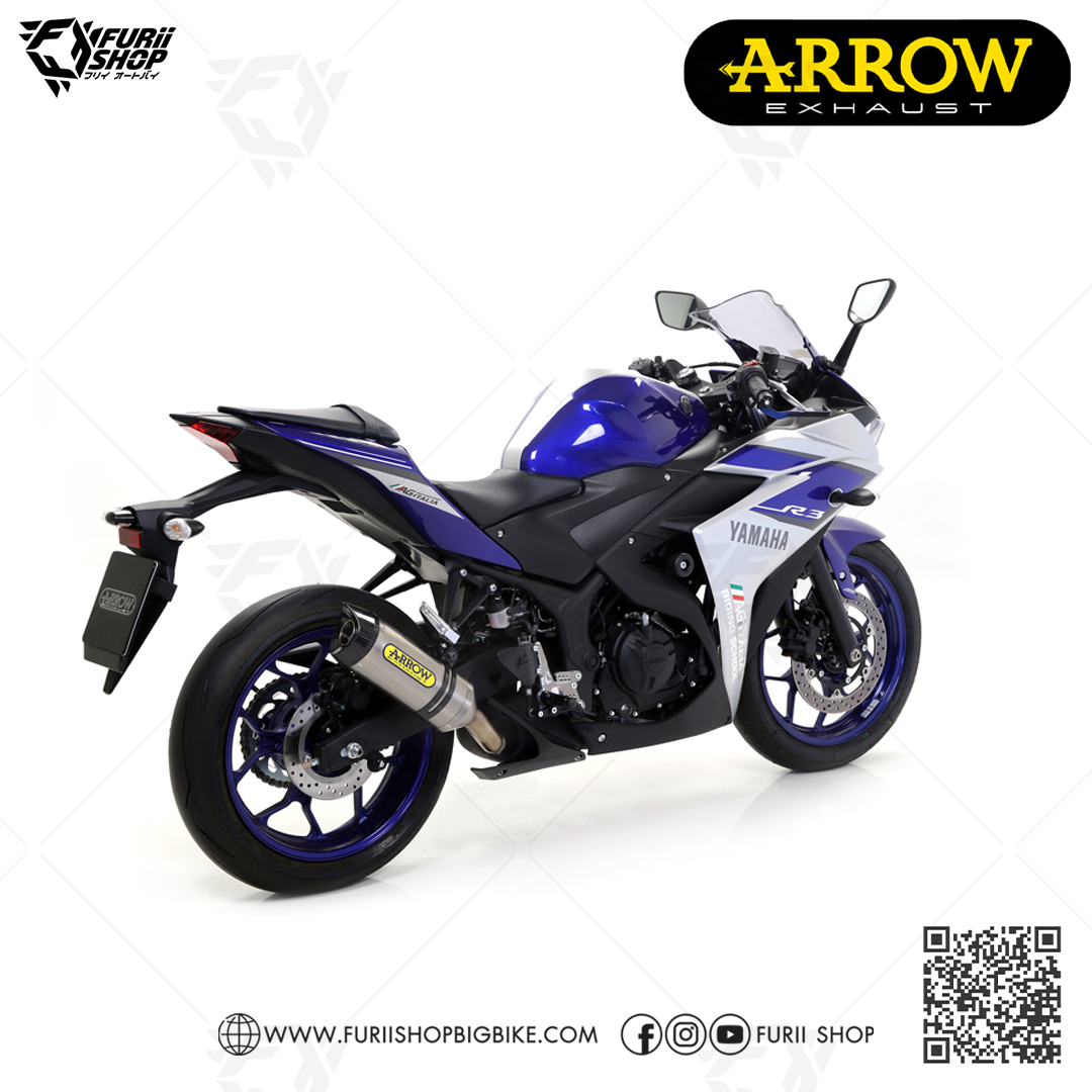 ท่อมอเตอร์ไซค์ Arrow Competition Stainless : for Yamaha YZF-R3/MT03 15-18 /19-20/All new 2021-2022