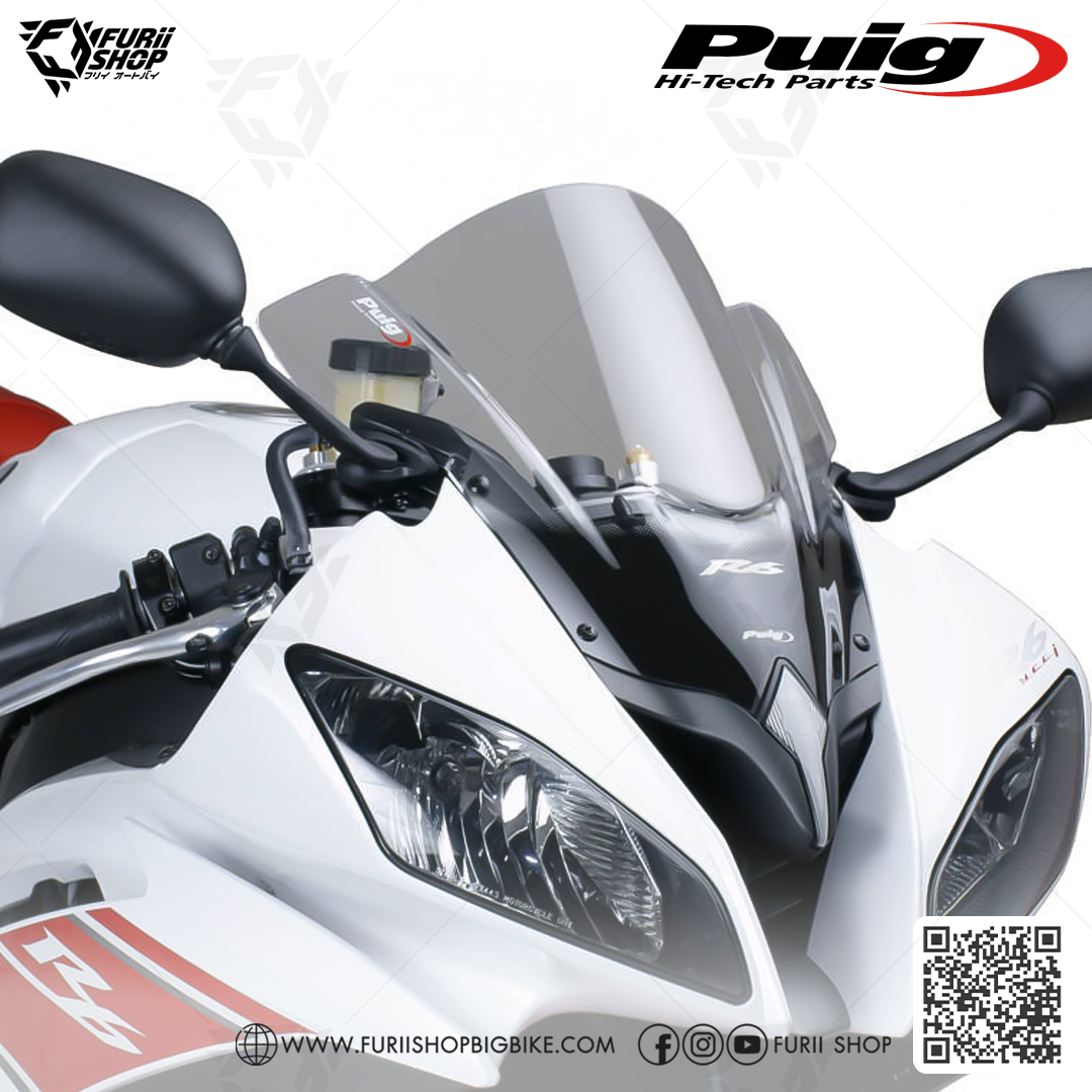 ชิลด์หน้า Puig Windshield Racing : for Yamaha R6 2006-2016