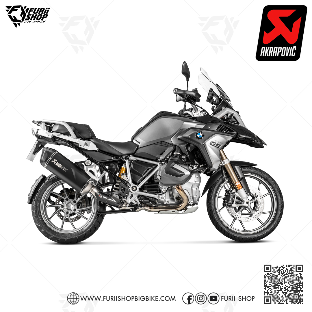 ท่อมอเตอร์ไซค์ Akrapovic Slip on Black New Shape : for BMW R1250GS / Adventure 2019-2022