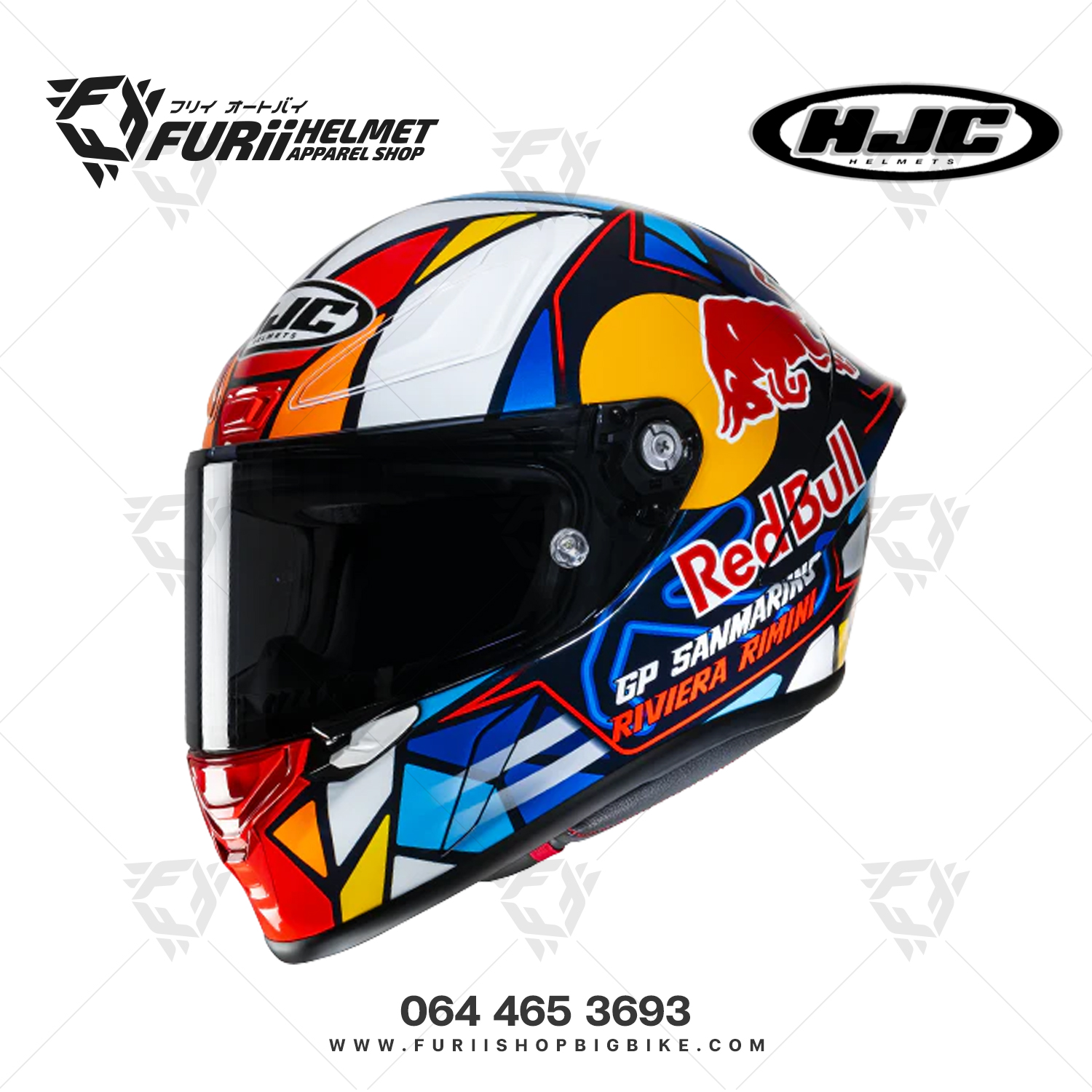 หมวกกันน็อคเต็มใบ HJC RPHA 1 RED BULL MISANO GP RPHA SERIES