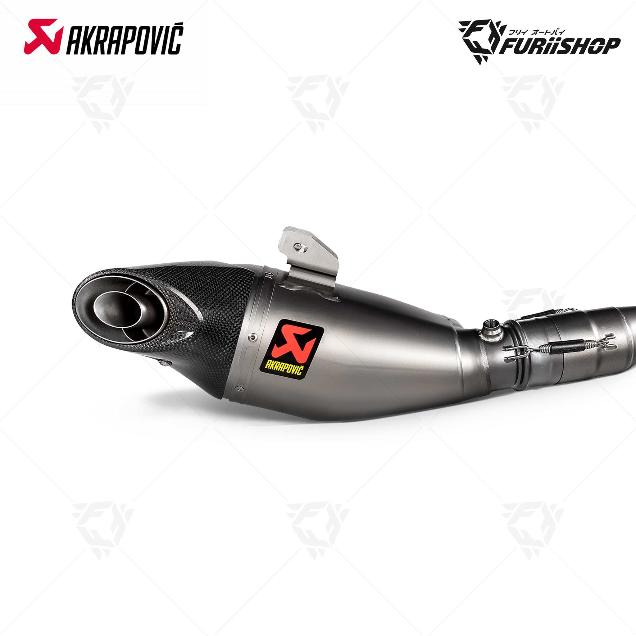 ท่อมอเตอร์ไซค์ Akrapovic Slip on - Titanium-Carbon : for Kawasaki Z650RS 2022