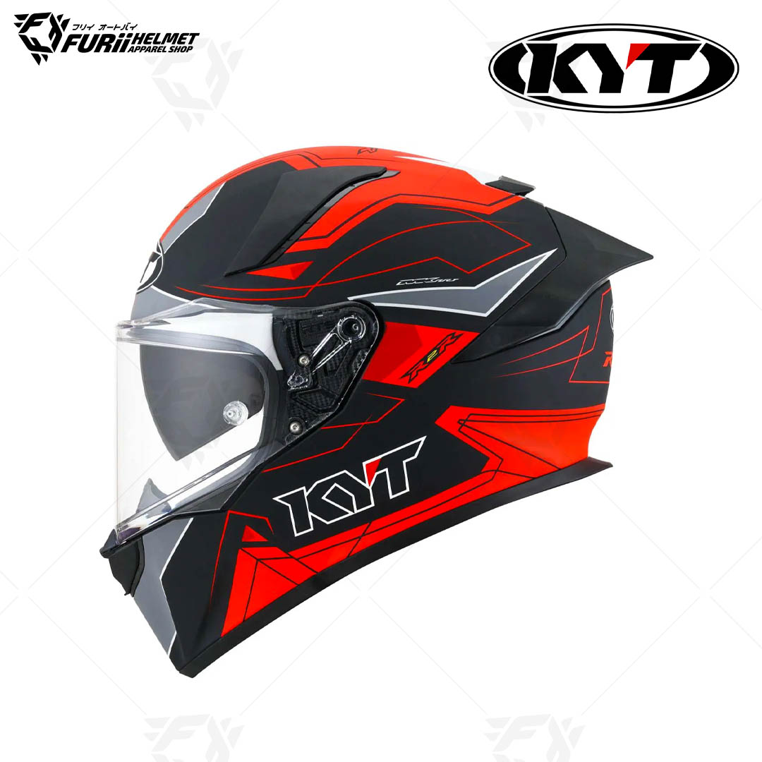 หมวกกันน็อค KYT : R2R PRO GRAPHICS CONCEPT MATT BLACK/RED