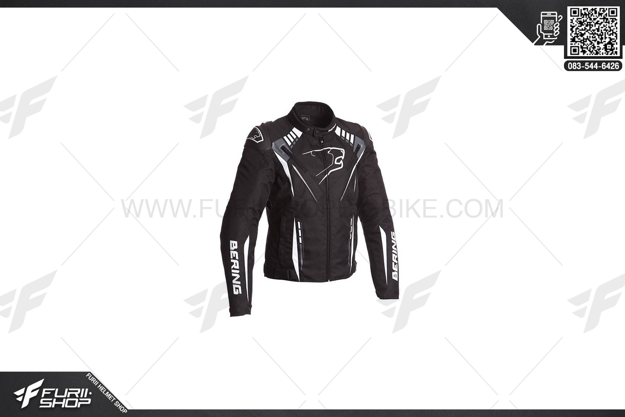 เสื้อแจ็คเก็ต Bering Primo-R Black/White