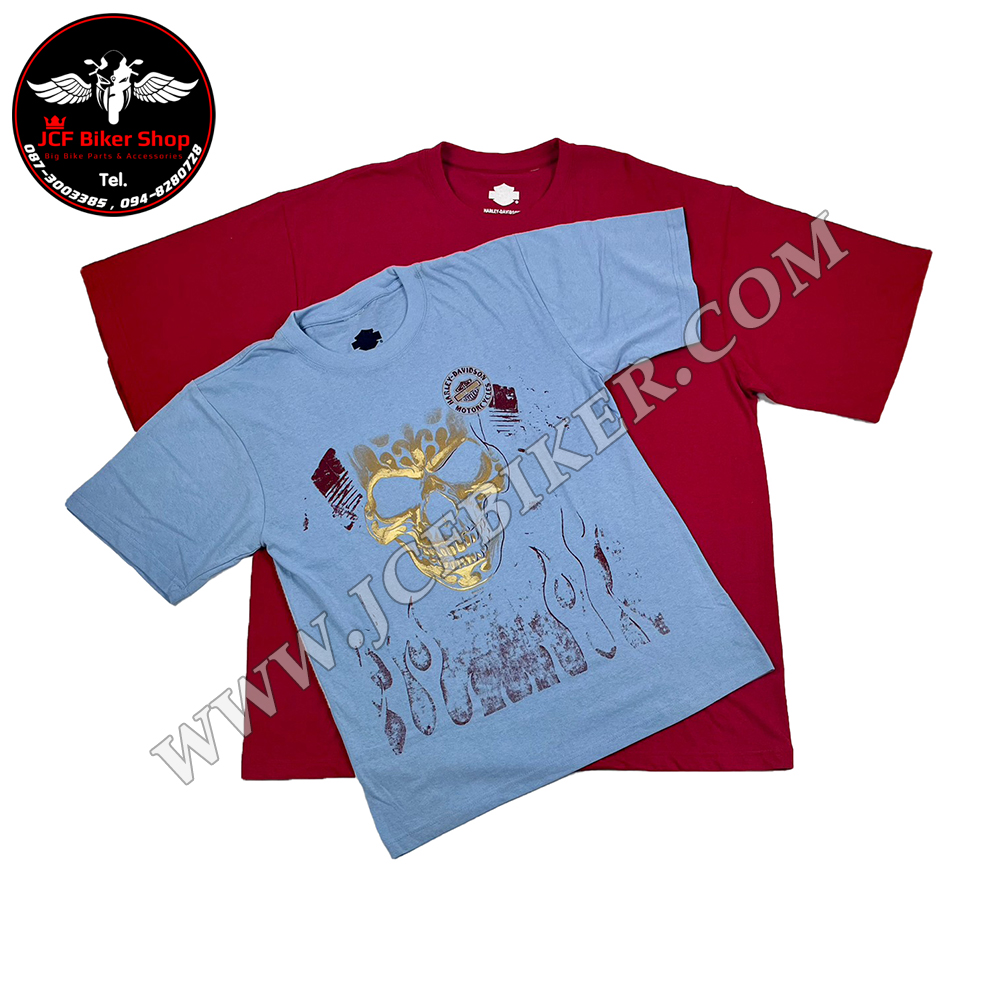 เสื้อยืดแขนสั้น H-D แนววินเทจ นกอินทรี แดง XXL