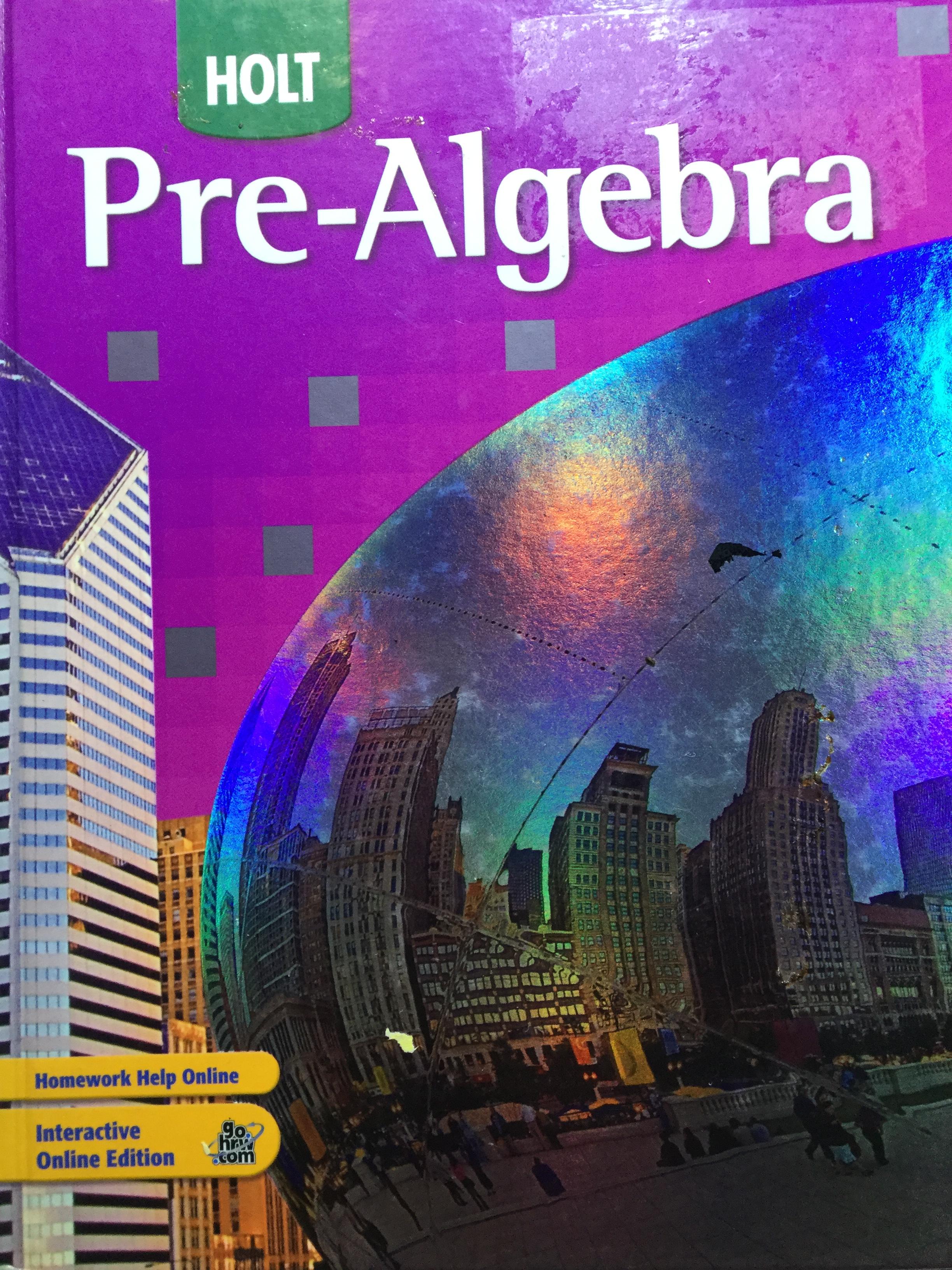 PRE~ALGEBRA by HOLT 0 กก.