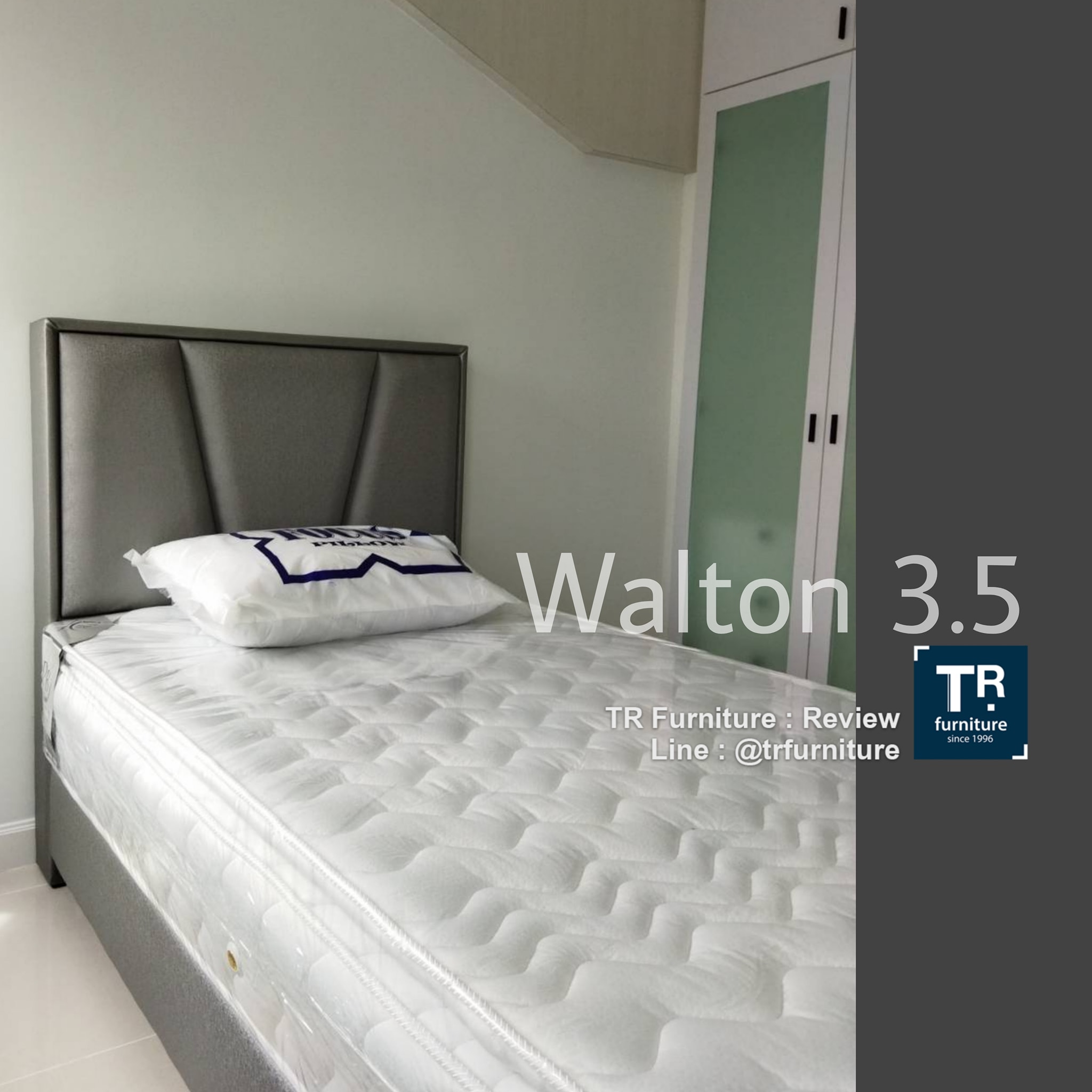 เตียงนอน รุ่น Walton ขนาด 3.5 ฟุต : Lucky
