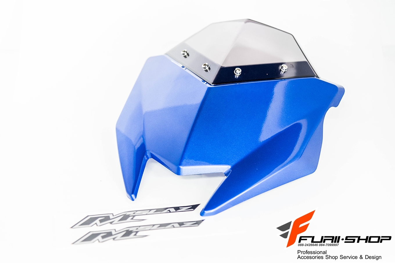 ชิวหน้า ACHI สีน้ำเงิน FOR YAMAHA M-SlAZ