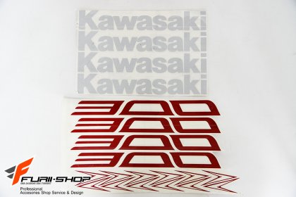 สติ๊กเกอร์ขอบล้อใน สีแดง ขาว FOR KAWASAKI Z300