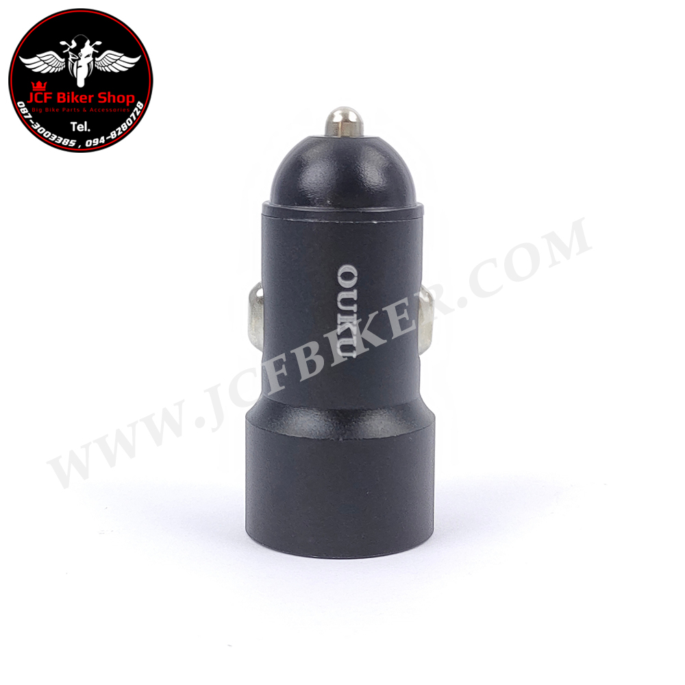 ที่ชาร์จมือถือ มอเตอร์ไซค์ ที่ชาร์จแบตในรถ หัวชาร์จเร็ว USB Car Charger อะแดปเตอร์ ชาร์จ 2ช่อง OUKU CK01
