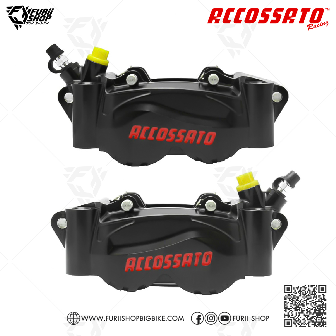 ปั้มล่าง Accossato Radial Brake 4P Caliper Billet CNC