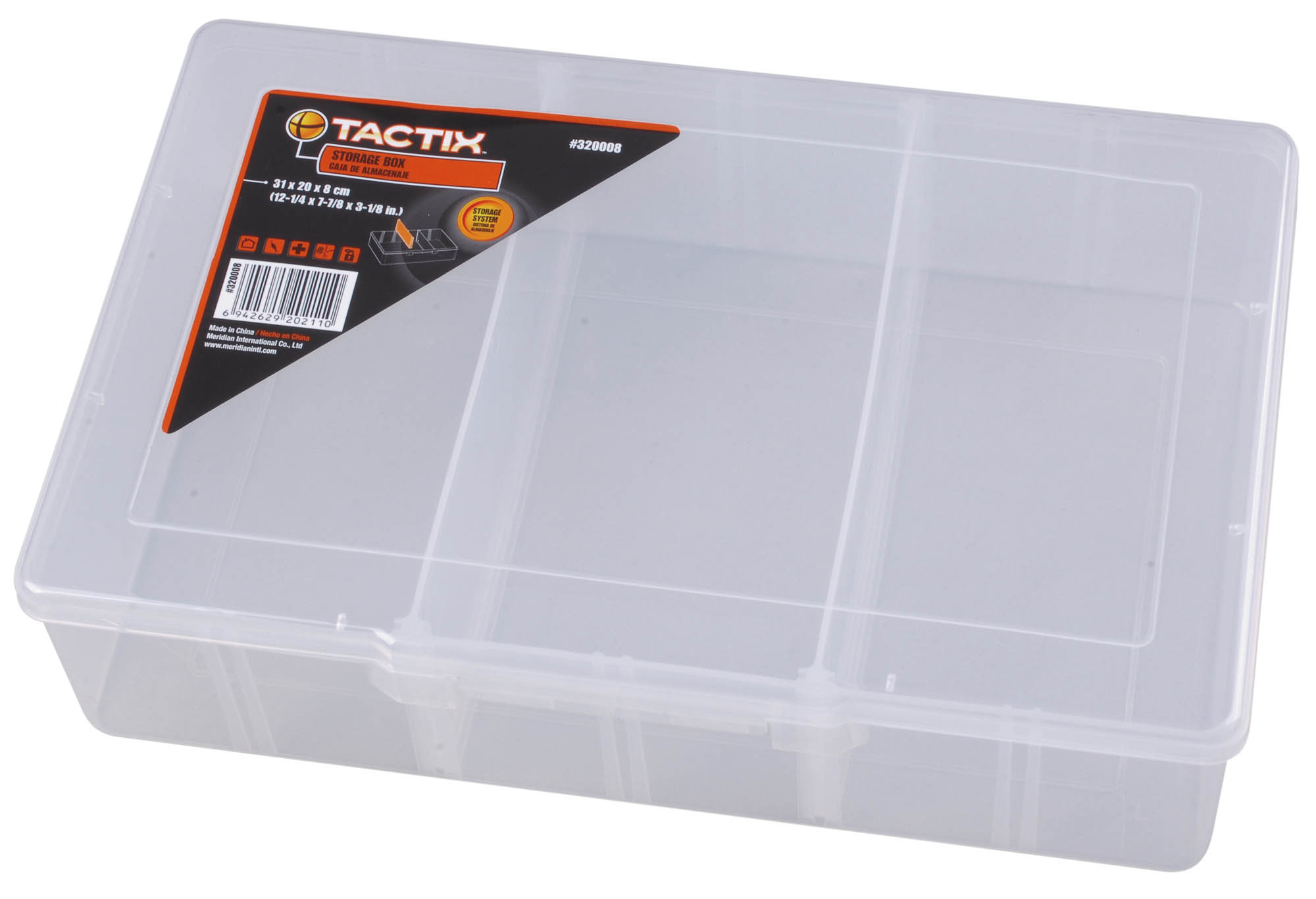 กล่องพลาสติก อเนกประสงค์ 3 ช่อง #320008 TACTIX
