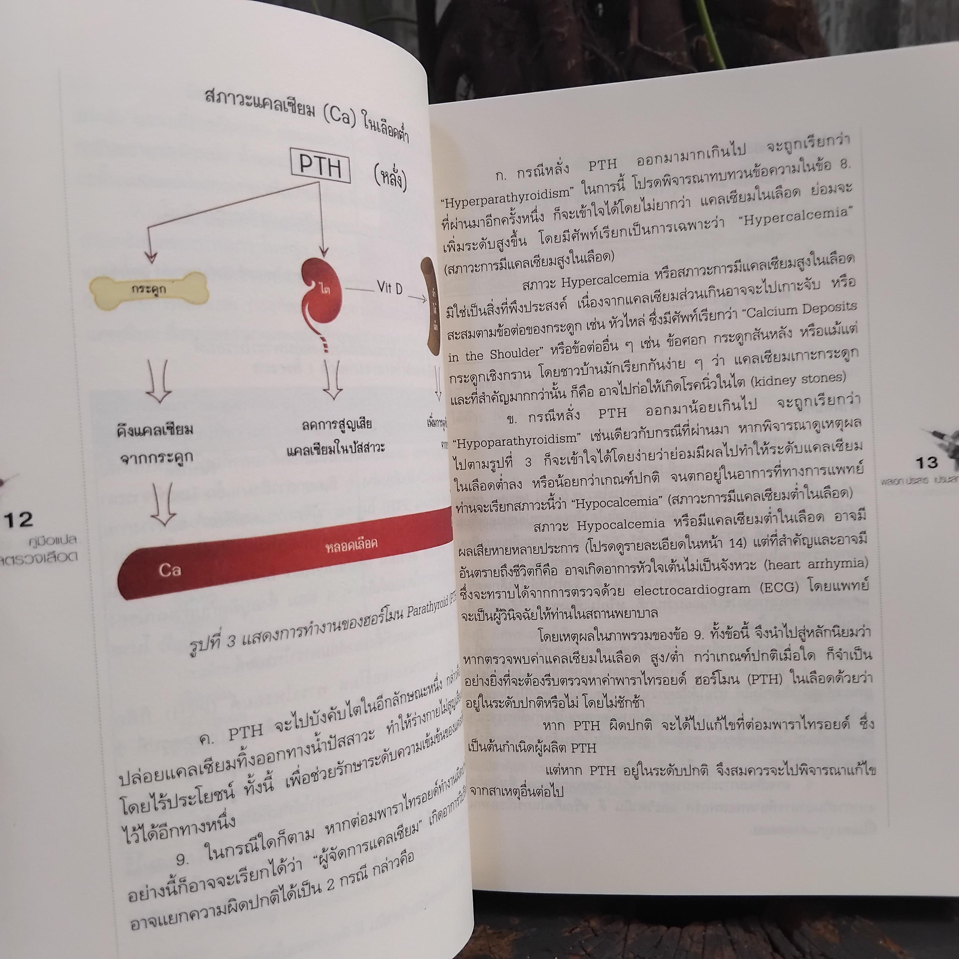 คู่มือแปลผลตรวจเลือด เล่มแรกและเล่มสอง โดย พลเอกประสาร เปรมะสกุล หนังสือสะสม สภาพดีมากครับ