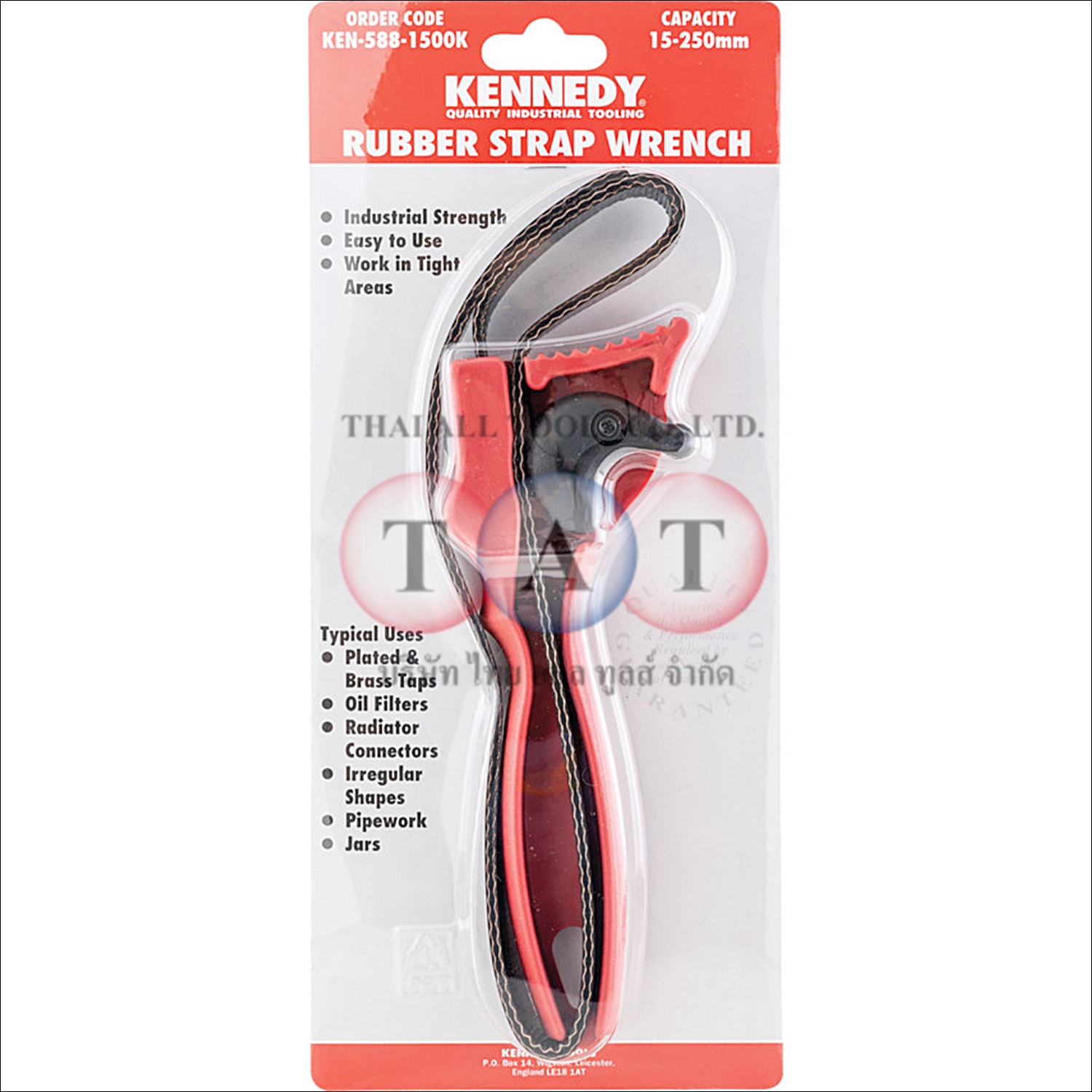 ประแจสายพาน KENNEDY 250mm | Straight Strap Wrench จับท่อแน่น ไม่ทำรอย ขนาดพกพา