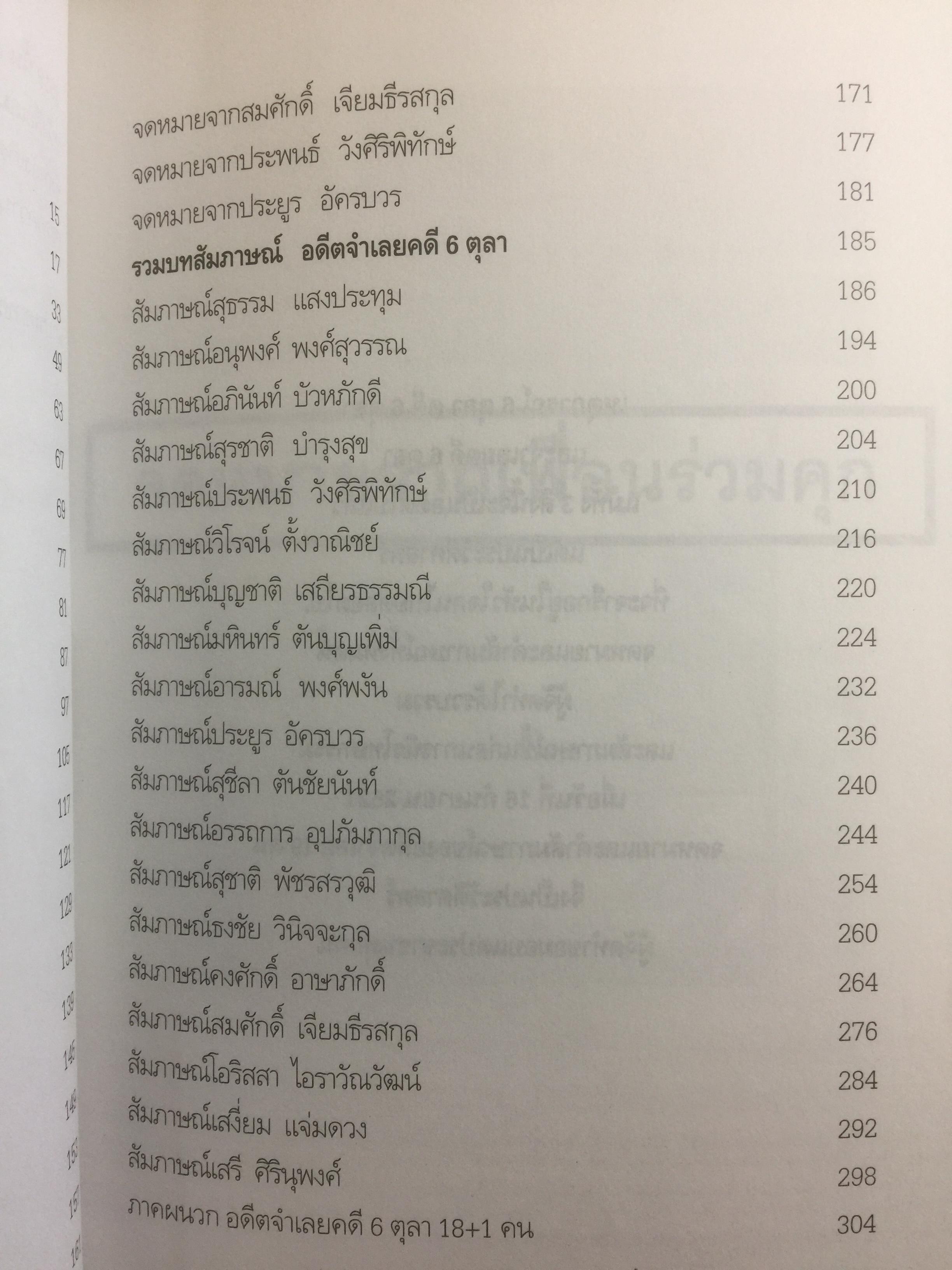 6 ตุลา เราคือผู้บริสุทธิ์. เอกสารอ้างอิงทางประวัติศาสตร์ จดหมายและคำให้สัมภาษณ์เปิดเผยข้อเท็จจริง คดี 6 ตุลาคม 2519 0 กก.