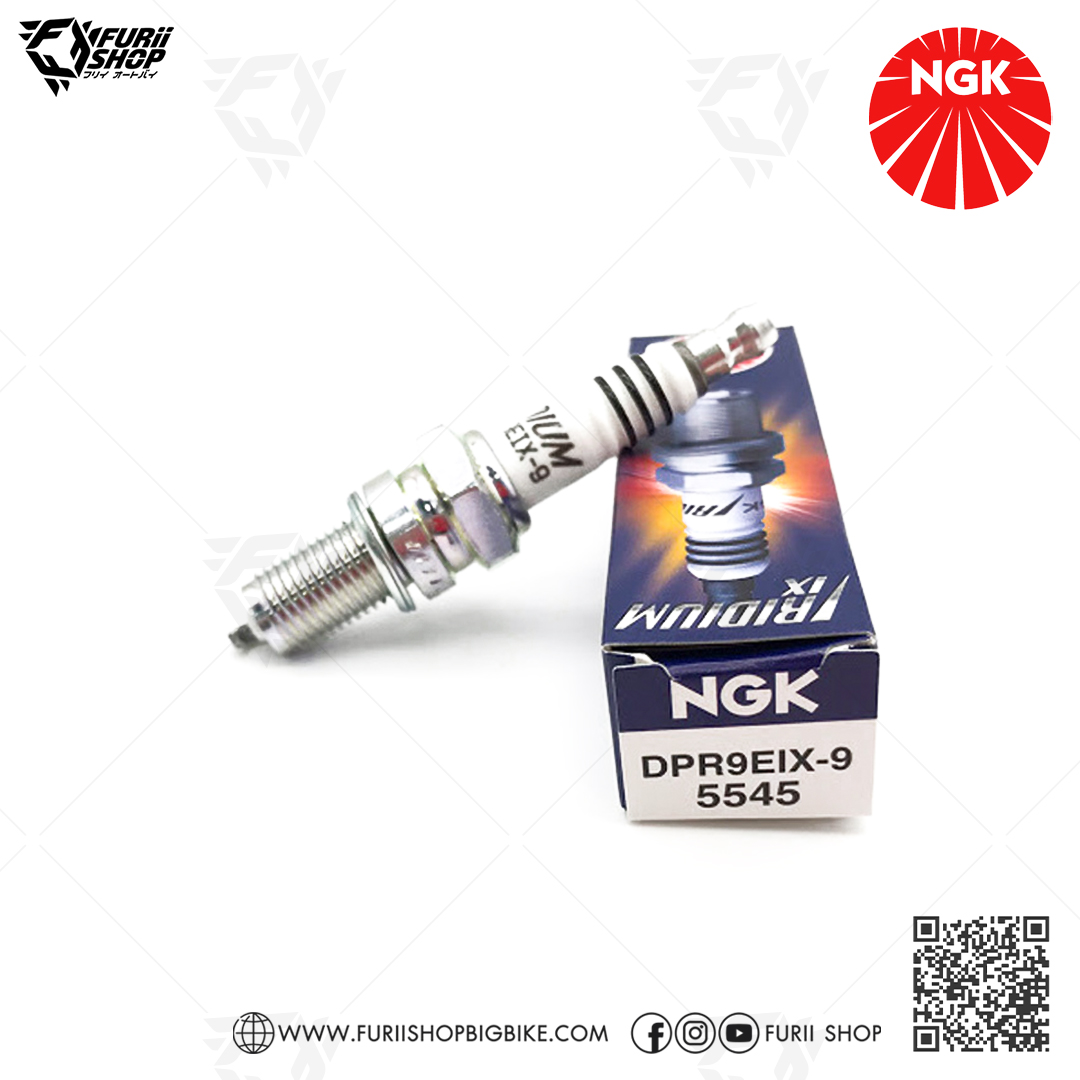 หัวเทียน NGK DPR9EIX-9 ขั้ว Iridium ใช้สำหรับ Honda Bros, CB1300, Triumph